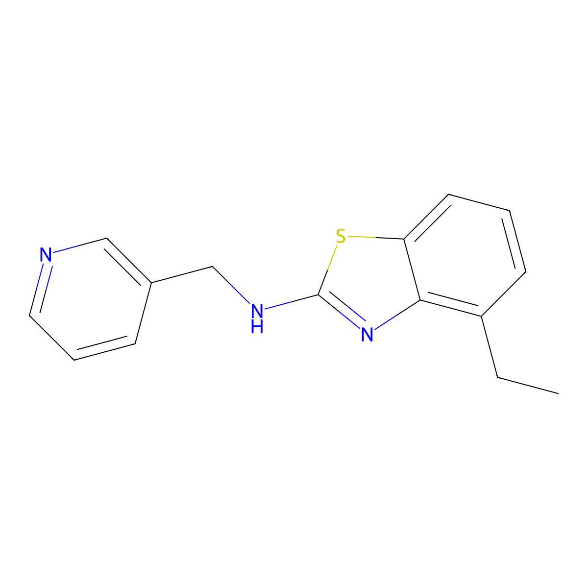 4-ethyl-N-(pyridin-3-ylmethyl)-1,3-benzothiazol-2-amine molecular structure, CAS 1105191-99-8