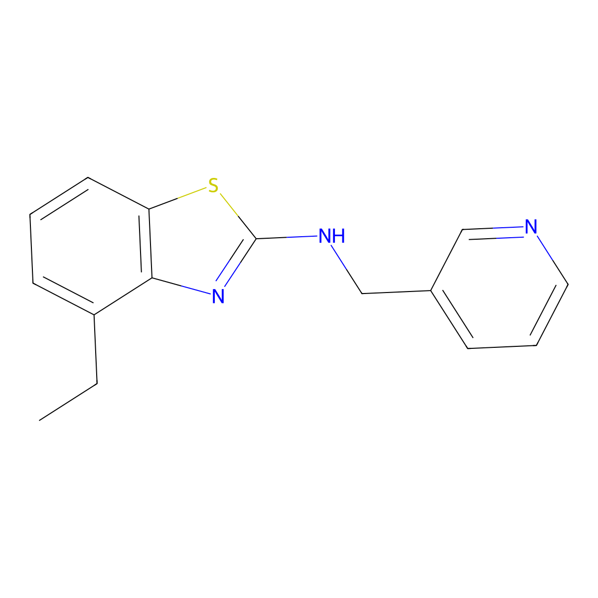 4-ethyl-N-(pyridin-3-ylmethyl)-1,3-benzothiazol-2-amine molecular structure, CAS 1105191-99-8
