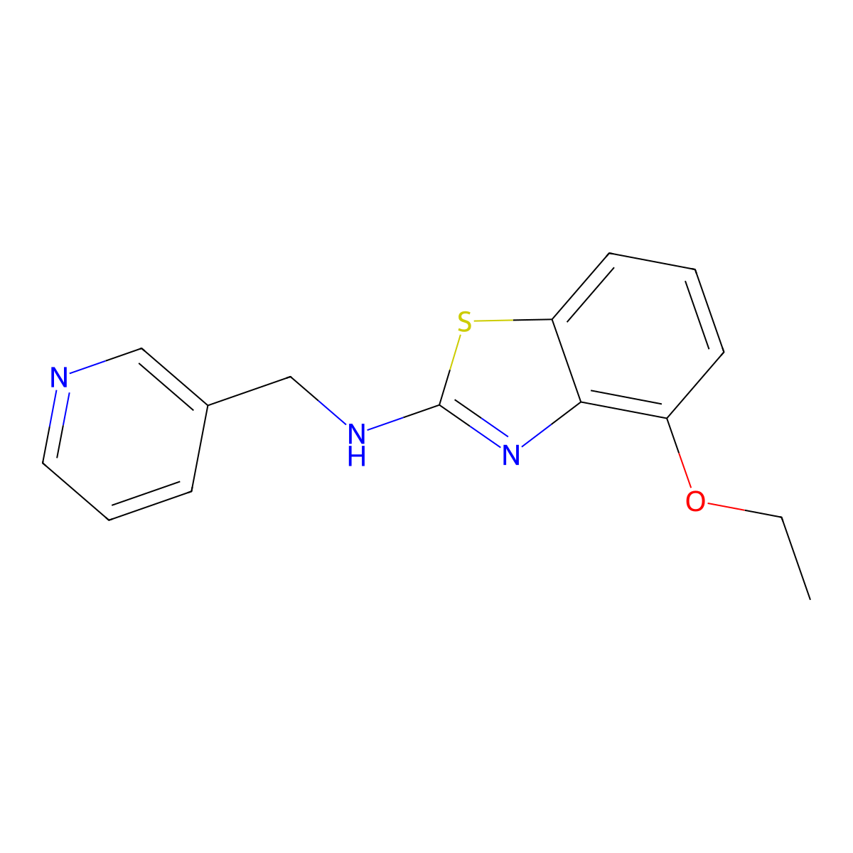 4-ethoxy-N-(pyridin-3-ylmethyl)-1,3-benzothiazol-2-amine molecular structure, CAS 1105192-04-8
