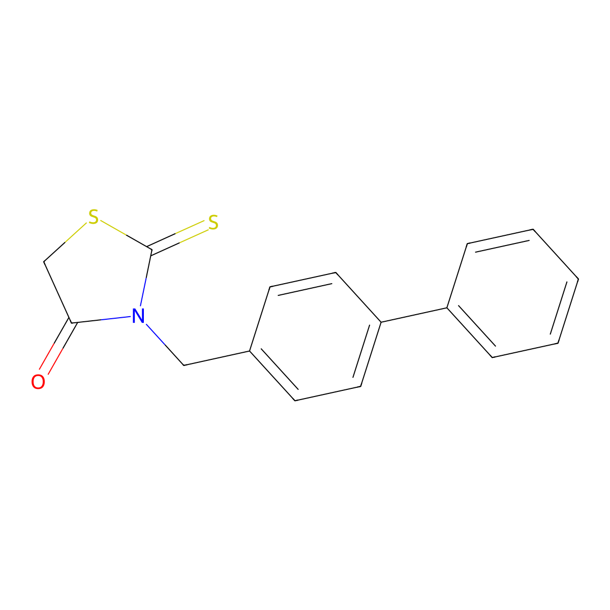 3-[(4-Phenylphenyl)methyl]-2-sulfanylidene-1,3-thiazolidin-4-one molecular structure, CAS 1105192-16-2