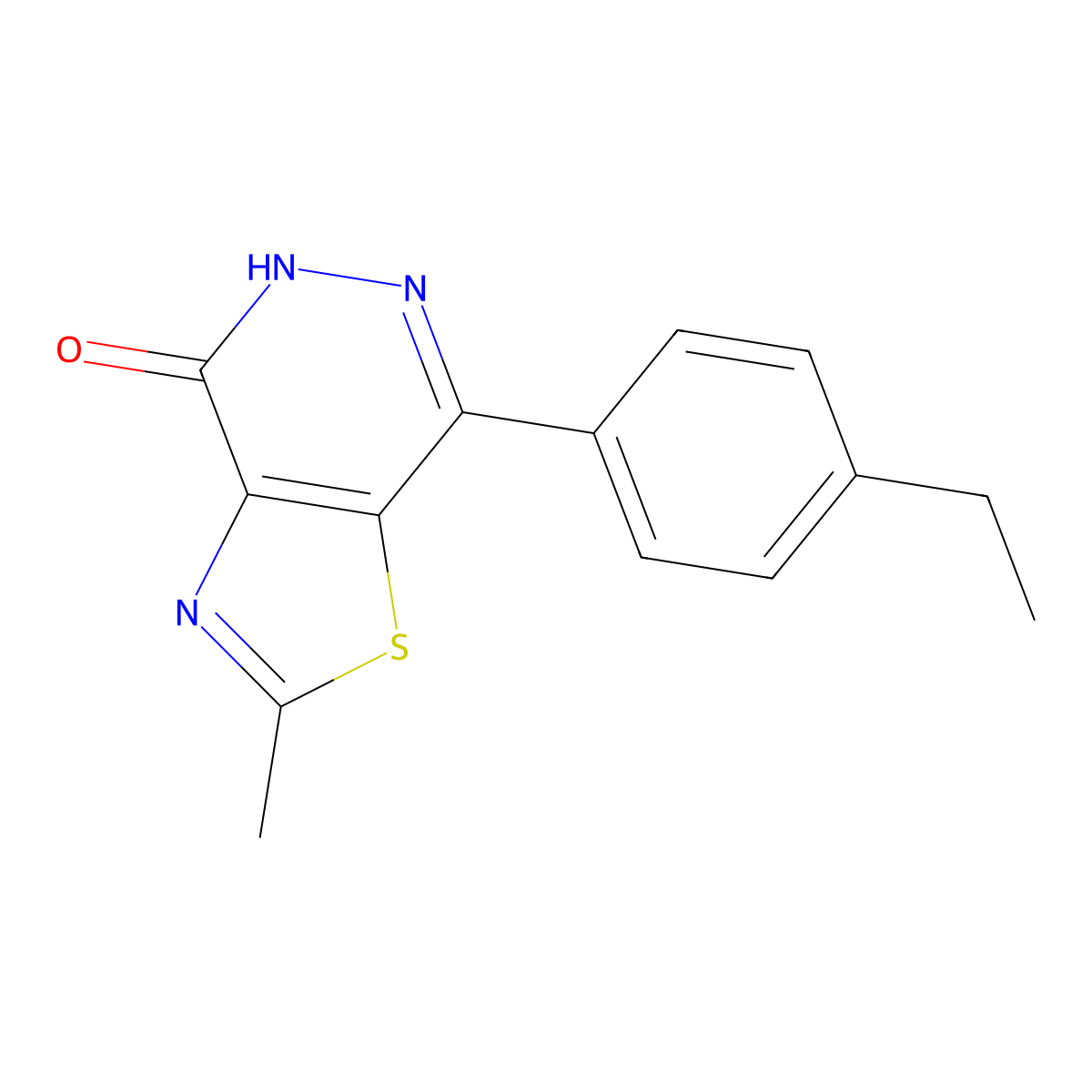 7-(4-ethylphenyl)-2-methyl[1,3]thiazolo[4,5-d]pyridazin-4(5H)-one molecular structure, CAS 1105192-17-3