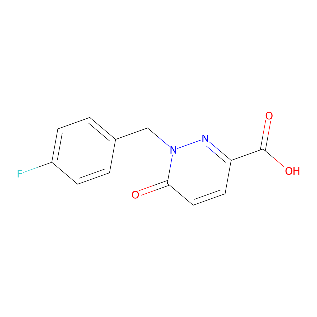 1-(4-Fluorobenzyl)-6-oxo-1,6-dihydropyridazine-3-carboxylic acid molecular structure, CAS 1105192-19-5