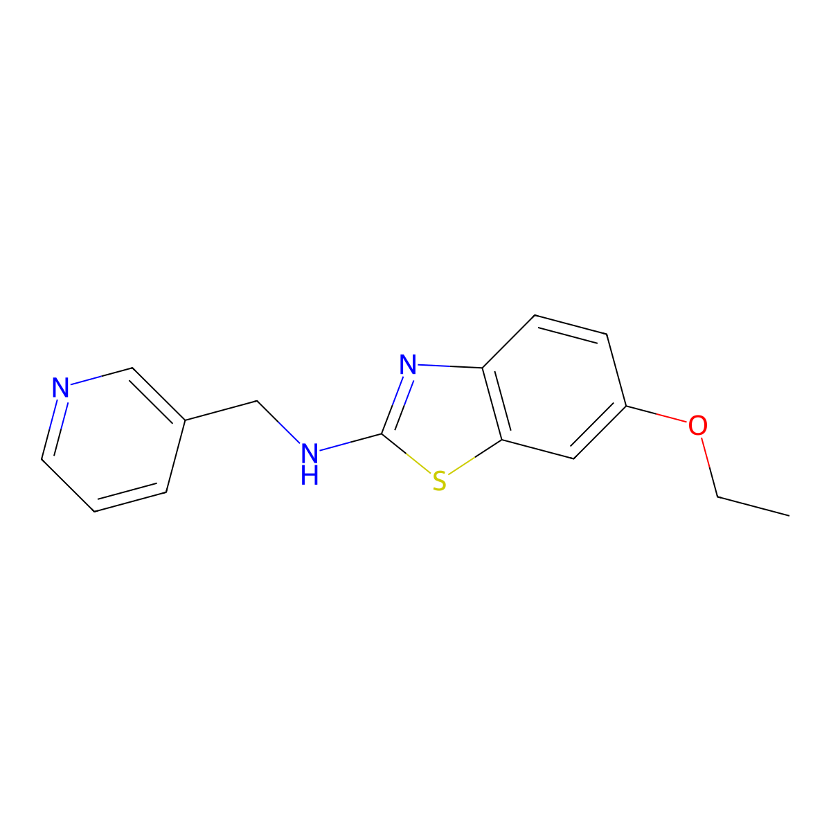 6-ethoxy-N-(pyridin-3-ylmethyl)-1,3-benzothiazol-2-amine molecular structure, CAS 1105192-21-9