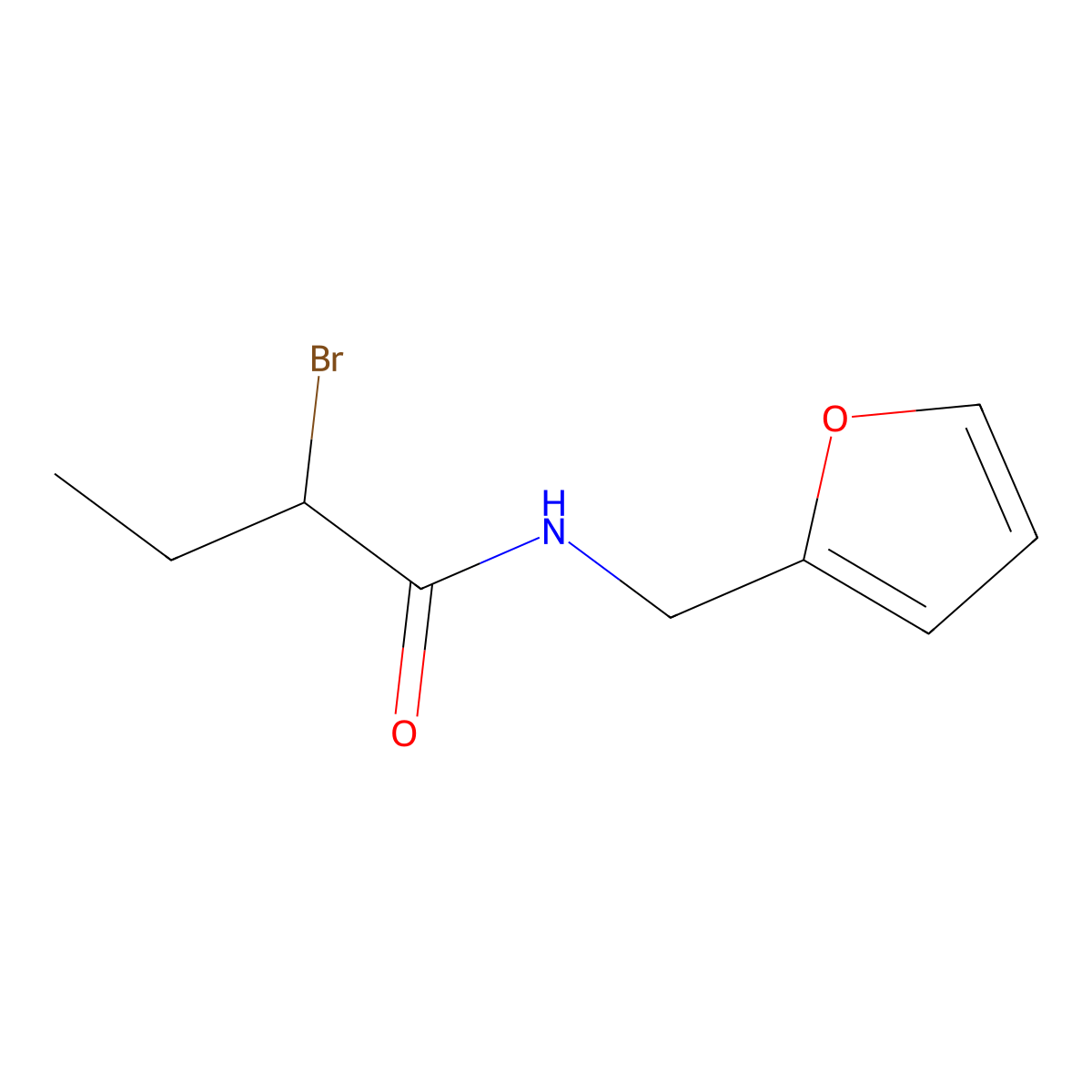 2-bromo-N-(2-furylmethyl)butanamide molecular structure, CAS 1105192-34-4