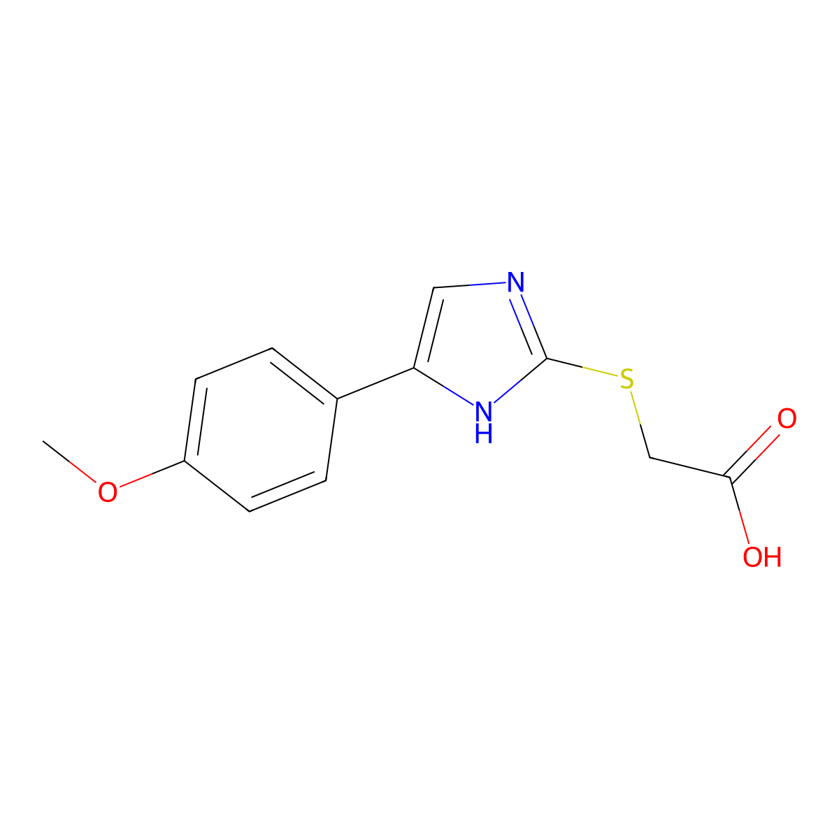 {[5-(4-methoxyphenyl)-1H-imidazol-2-yl]sulfanyl}acetic acid molecular structure, CAS 1105192-43-5