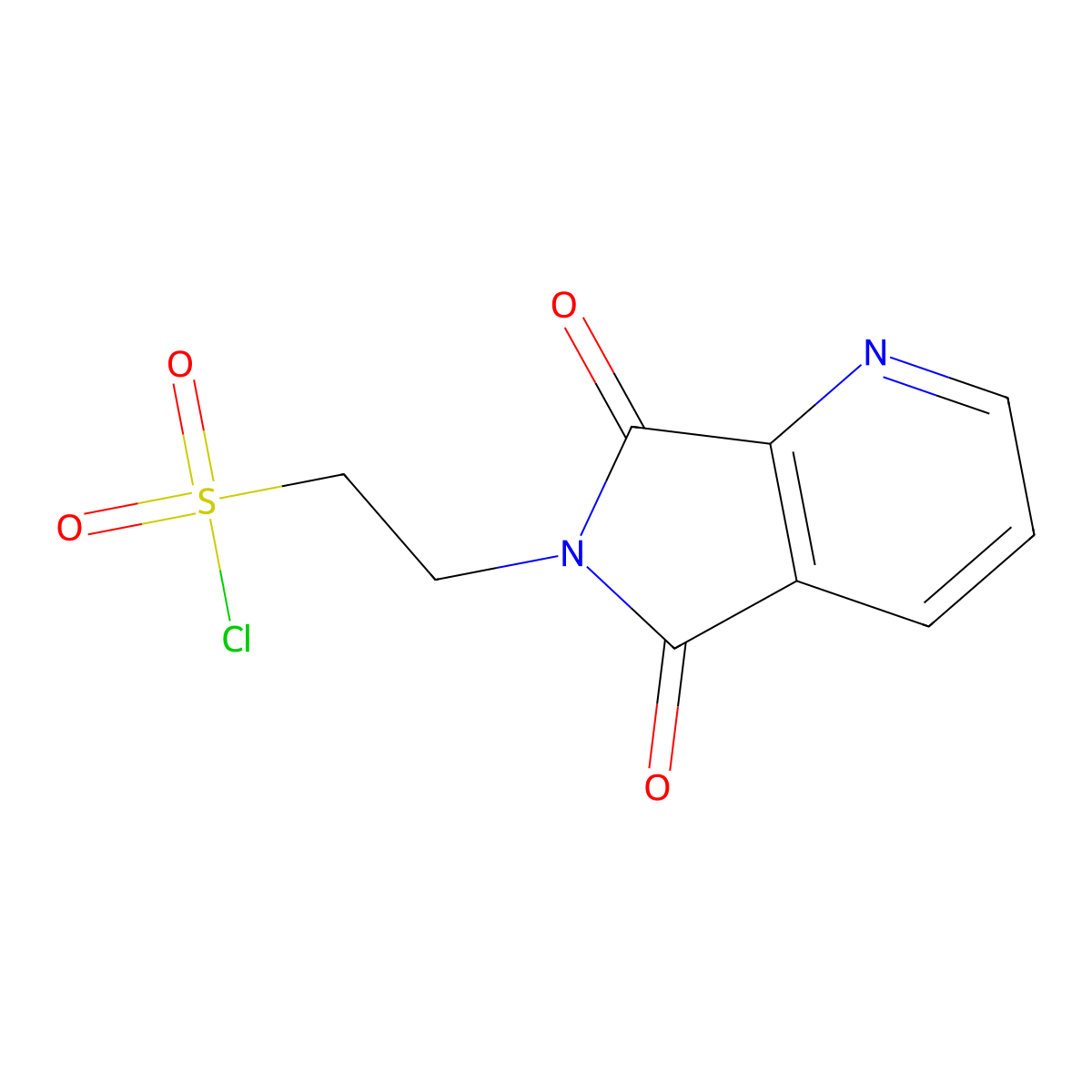 2-(5,7-dioxo-5,7-dihydro-6H-pyrrolo[3,4-b]pyridin-6-yl)ethanesulfonyl chloride molecular structure, CAS 1105192-46-8
