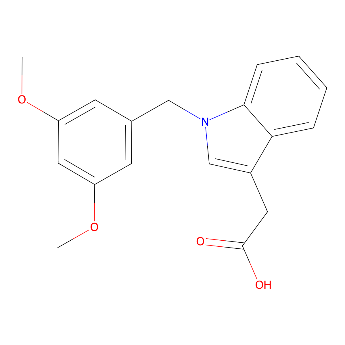 [1-(3,5-dimethoxybenzyl)-1H-indol-3-yl]acetic acid molecular structure, CAS 1105192-51-5