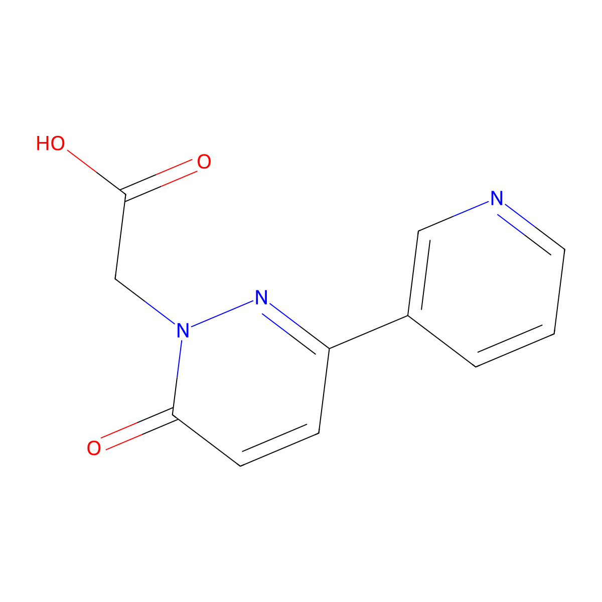 (6-oxo-3-pyridin-3-ylpyridazin-1(6{H})-yl)acetic acid molecular structure, CAS 1105192-67-3