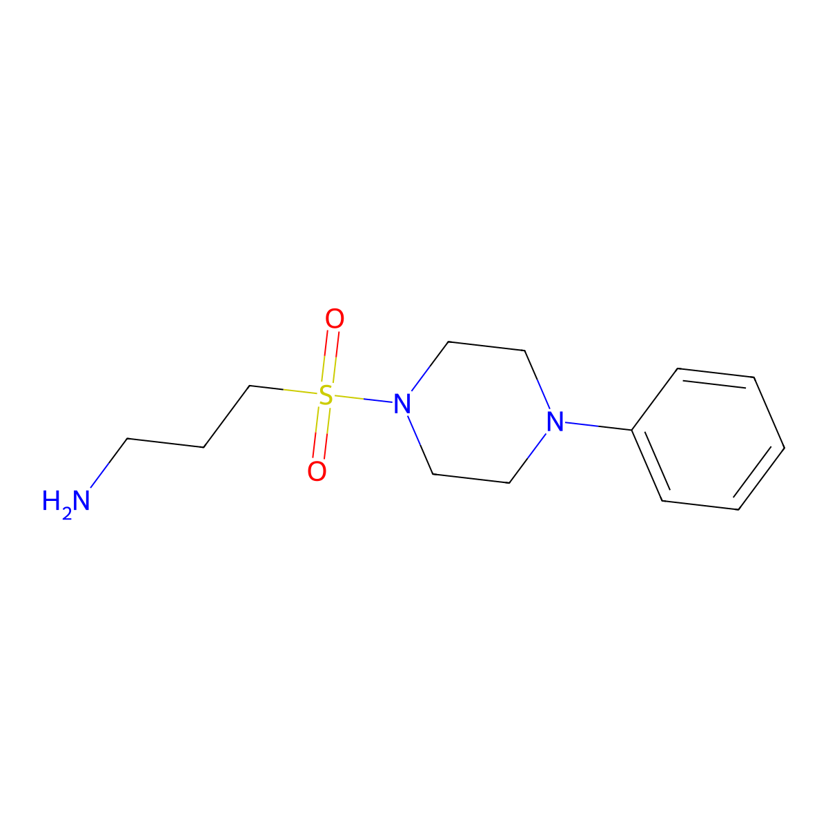 3-[(4-Phenylpiperazin-1-yl)sulfonyl]propan-1-amine molecular structure, CAS 1105192-69-5