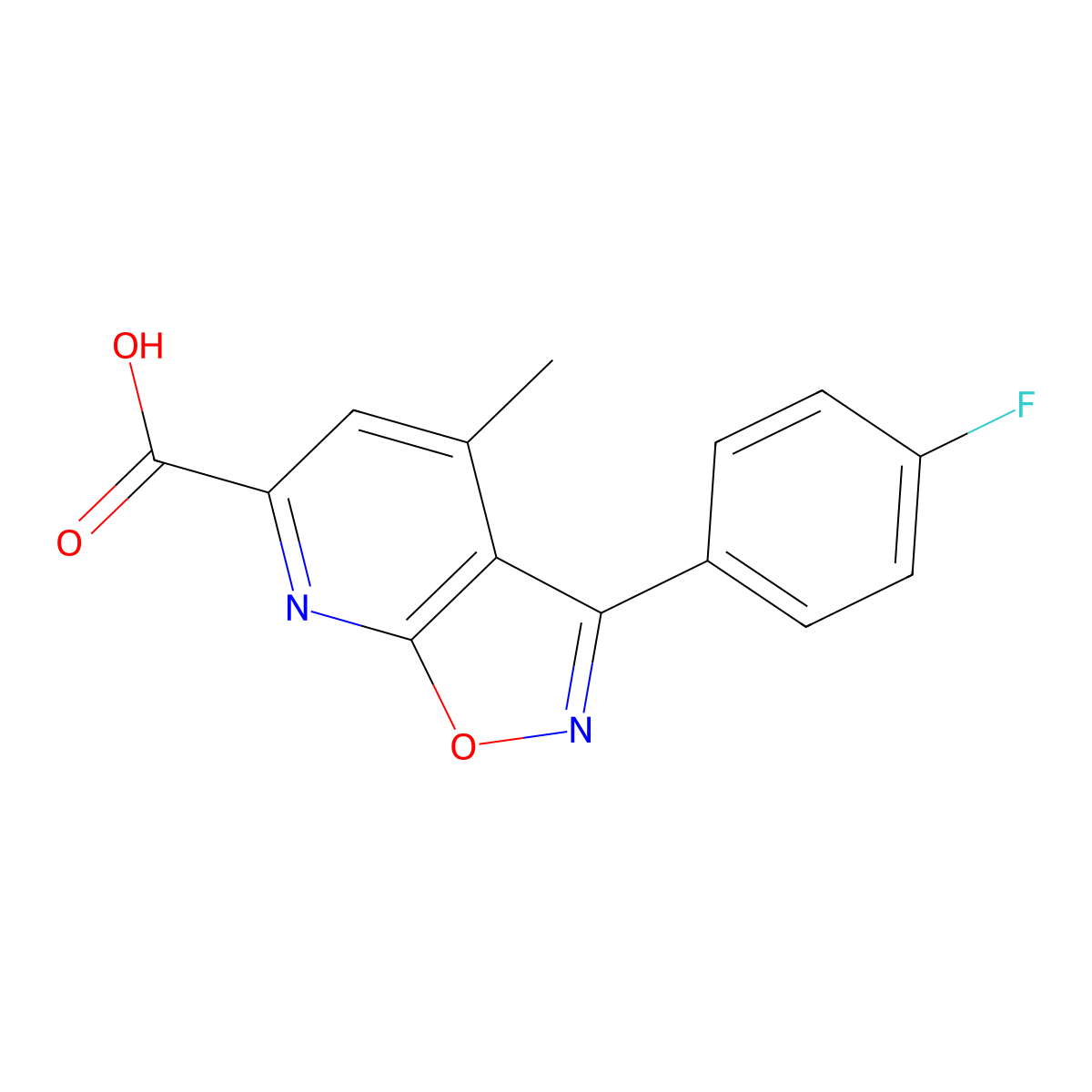 3-(4-Fluorophenyl)-4-methylisoxazolo[5,4-b]pyridine-6-carboxylic acid molecular structure, CAS 1105192-76-4