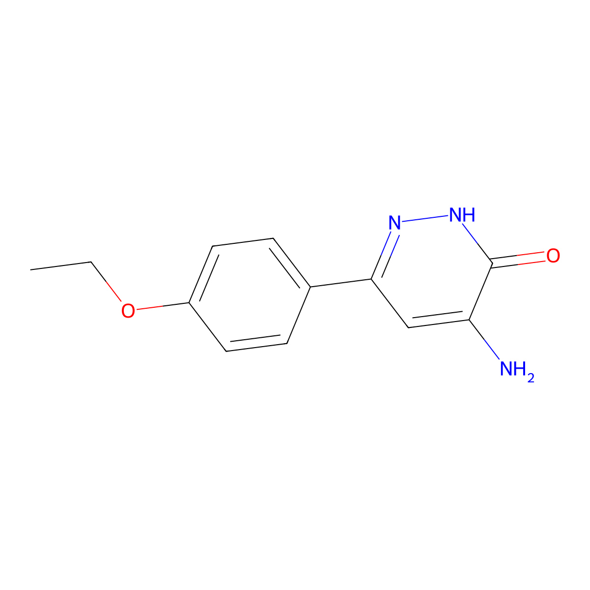 4-amino-6-(4-ethoxyphenyl)pyridazin-3(2{H})-one molecular structure, CAS 1105192-85-5