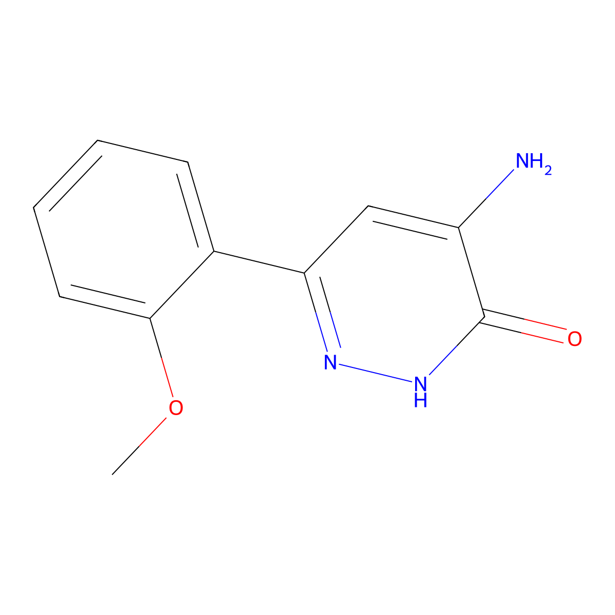 4-amino-6-(2-methoxyphenyl)pyridazin-3(2{H})-one molecular structure, CAS 1105192-96-8