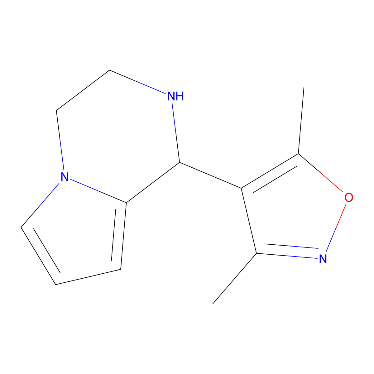 1-(3,5-Dimethyl-4-isoxazolyl)-1,2,3,4-tetrahydropyrrolo[1,2-a]pyrazine molecular structure, CAS 1105193-07-4