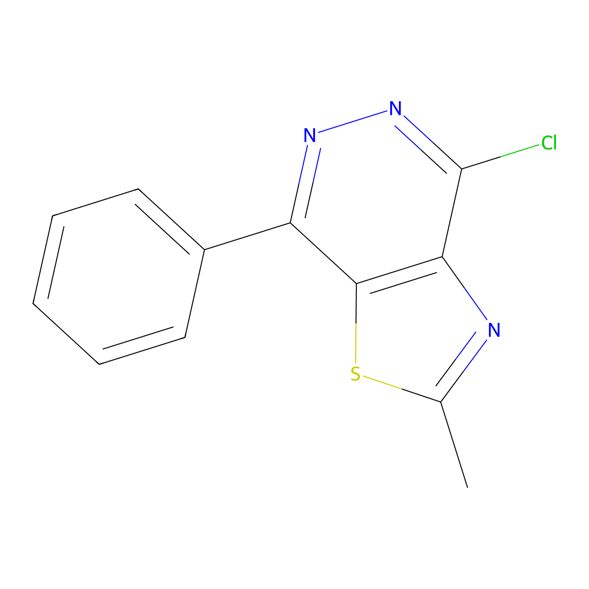 4-Chloro-2-methyl-7-phenyl[1,3]thiazolo[4,5-d]pyridazine molecular structure, CAS 1105193-13-2