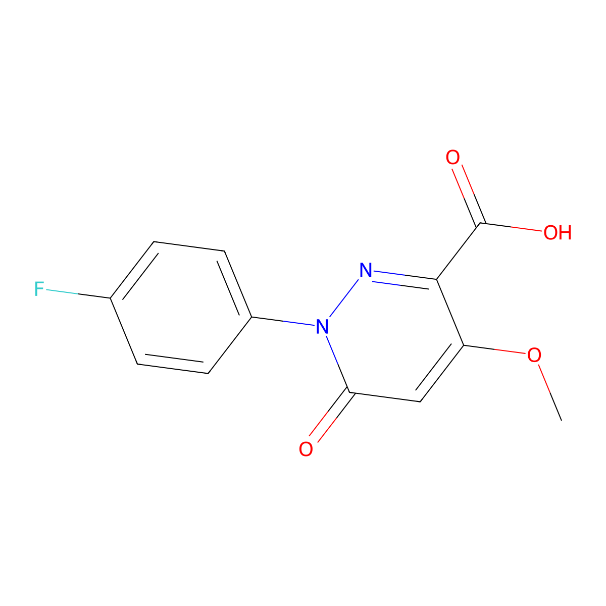 1-(4-Fluorophenyl)-4-methoxy-6-oxo-1,6-dihydropyridazine-3-carboxylic acid molecular structure, CAS 1105193-26-7