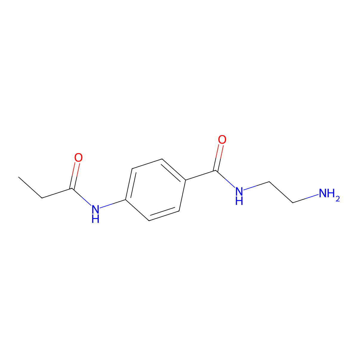 {N}-(2-aminoethyl)-4-(propionylamino)benzamide molecular structure, CAS 1105193-31-4