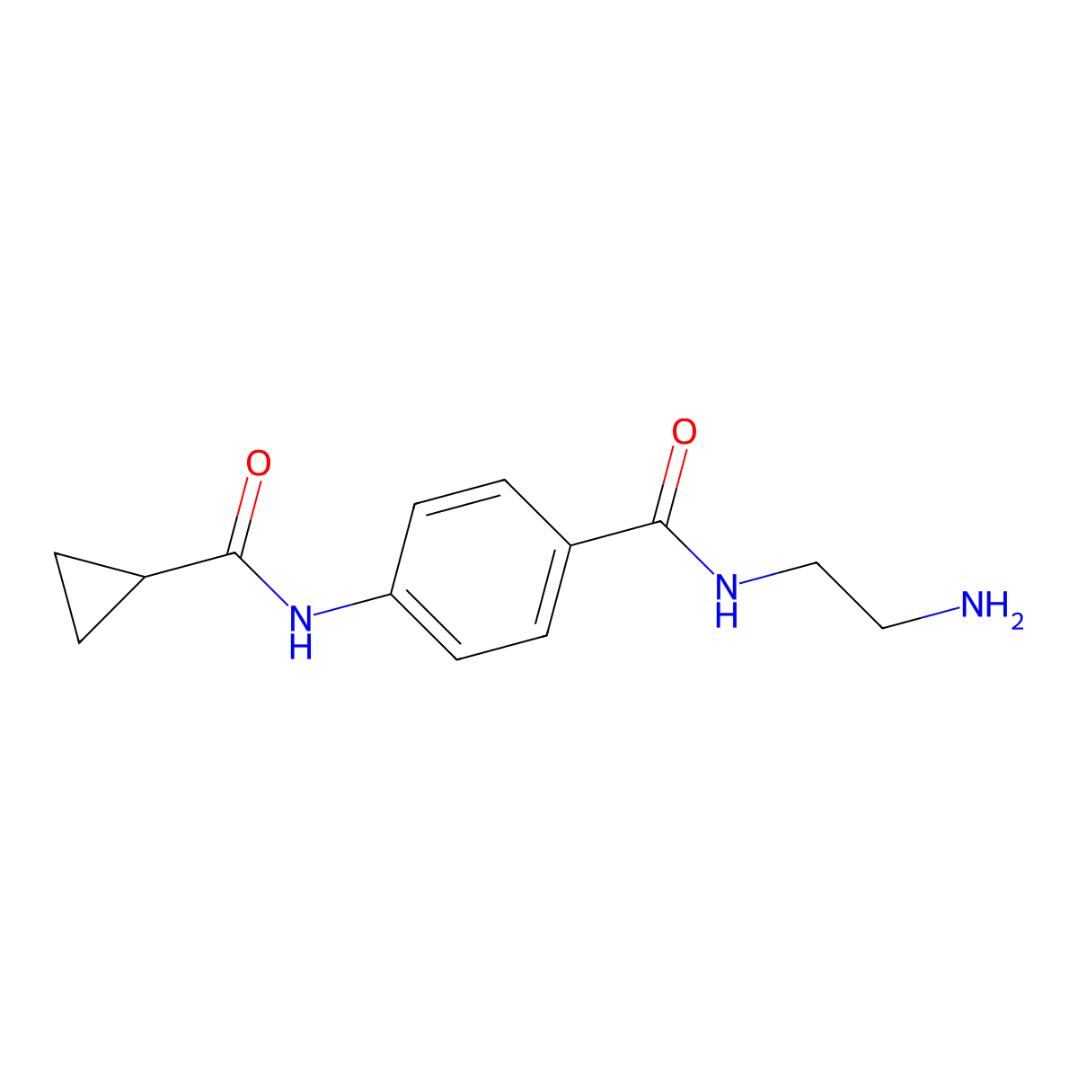 {N}-(2-aminoethyl)-4-[(cyclopropylcarbonyl)amino]benzamide molecular structure, CAS 1105193-36-9