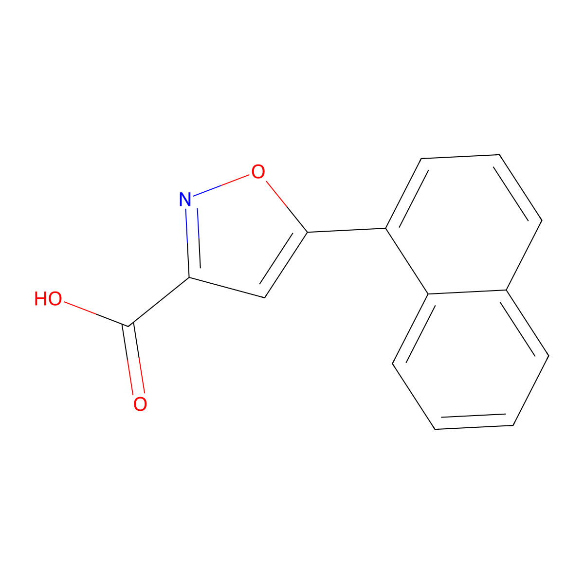 5-(1-Naphthyl)isoxazole-3-carboxylic acid molecular structure, CAS 1105193-50-7
