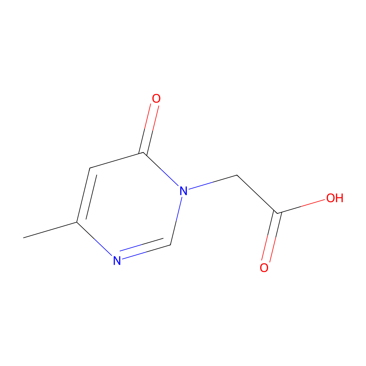 (4-methyl-6-oxopyrimidin-1(6{H})-yl)acetic acid molecular structure, CAS 1105193-55-2