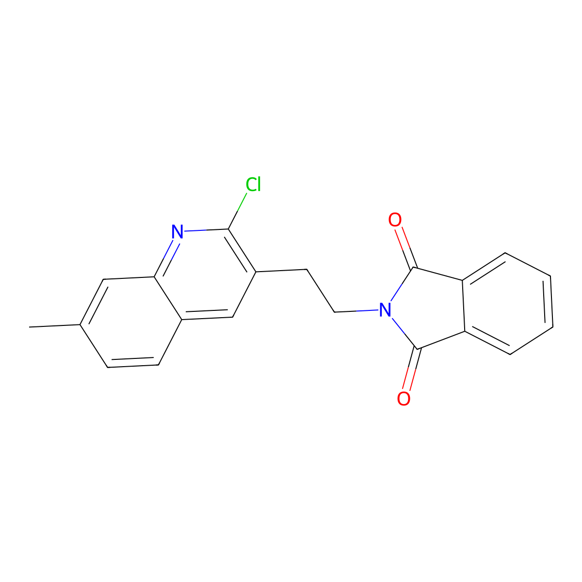 2-[2-(2-Chloro-7-methyl-3-quinolinyl)ethyl]-1H-isoindole-1,3(2H)-dione molecular structure, CAS 1105193-61-0