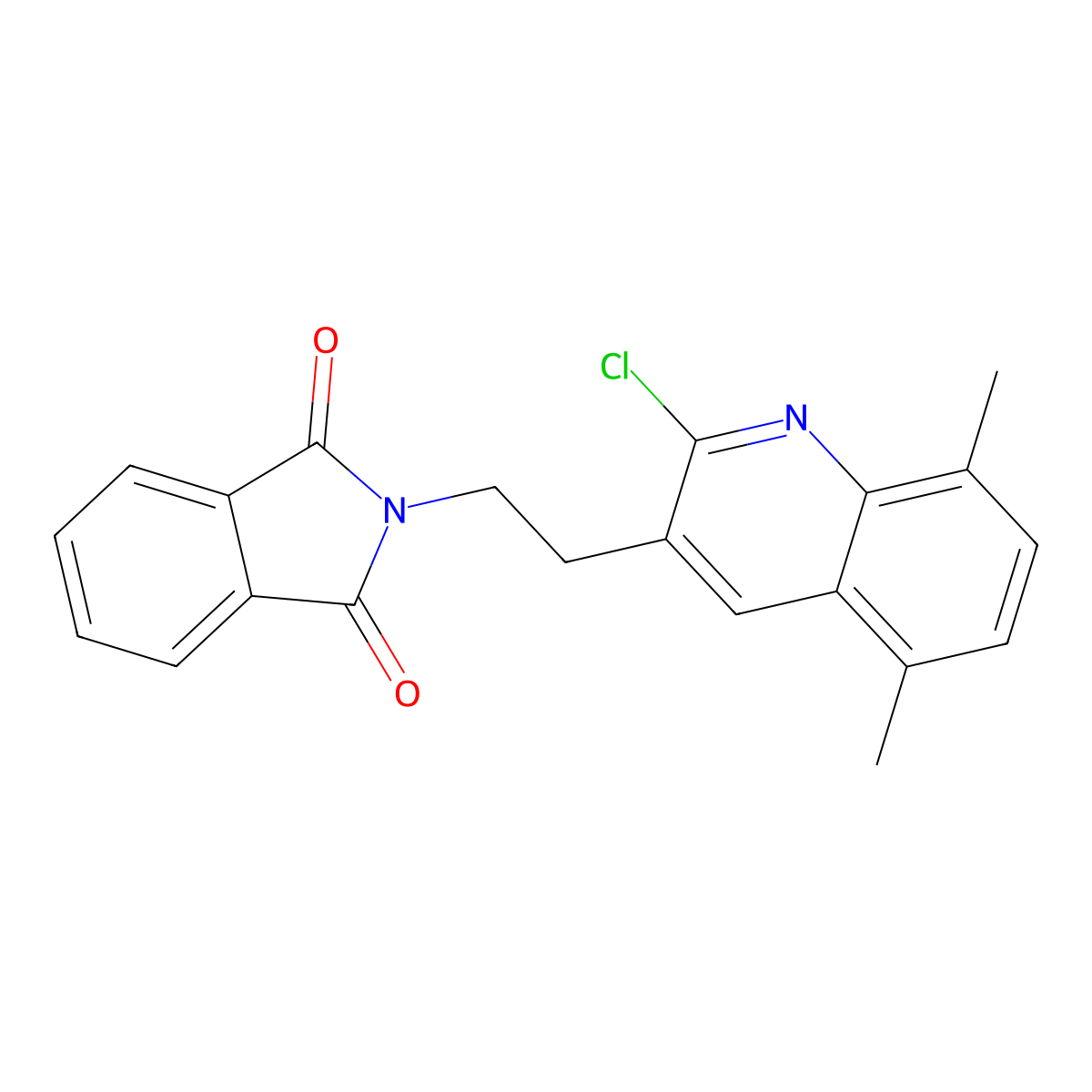 2-[2-(2-Chloro-5,8-dimethyl-3-quinolinyl)ethyl]-1H-isoindole-1,3(2H)-dione molecular structure, CAS 1105193-66-5