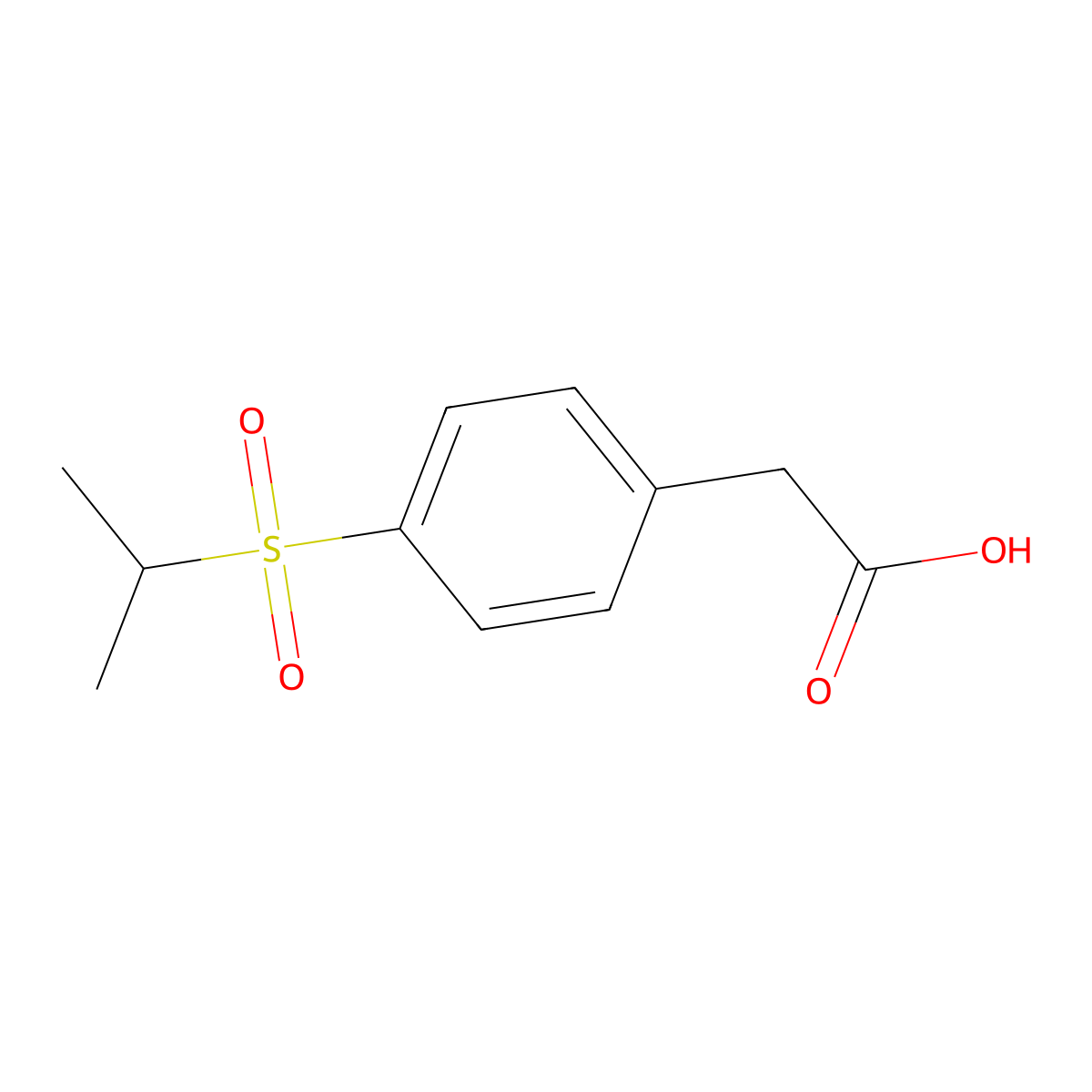 2-[4-(Propane-2-sulfonyl)phenyl]acetic acid molecular structure, CAS 1105193-73-4