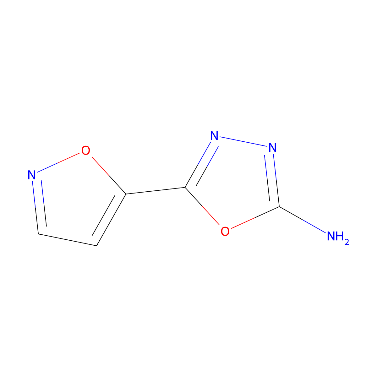 5-Isoxazol-5-yl-1,3,4-oxadiazol-2-amine molecular structure, CAS 1105193-74-5