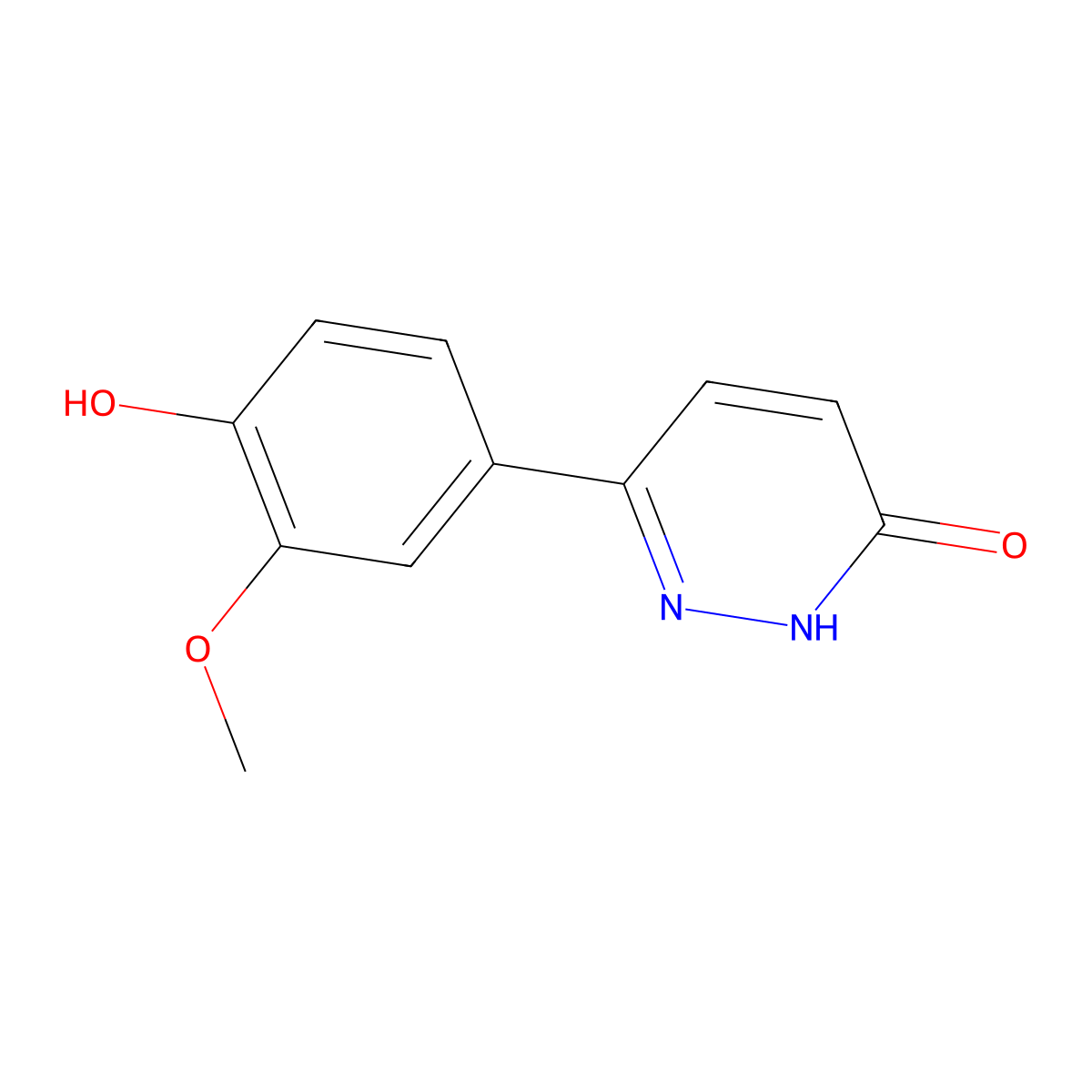 6-(4-Hydroxy-3-methoxyphenyl)-3(2H)-pyridazinone molecular structure, CAS 1105193-85-8