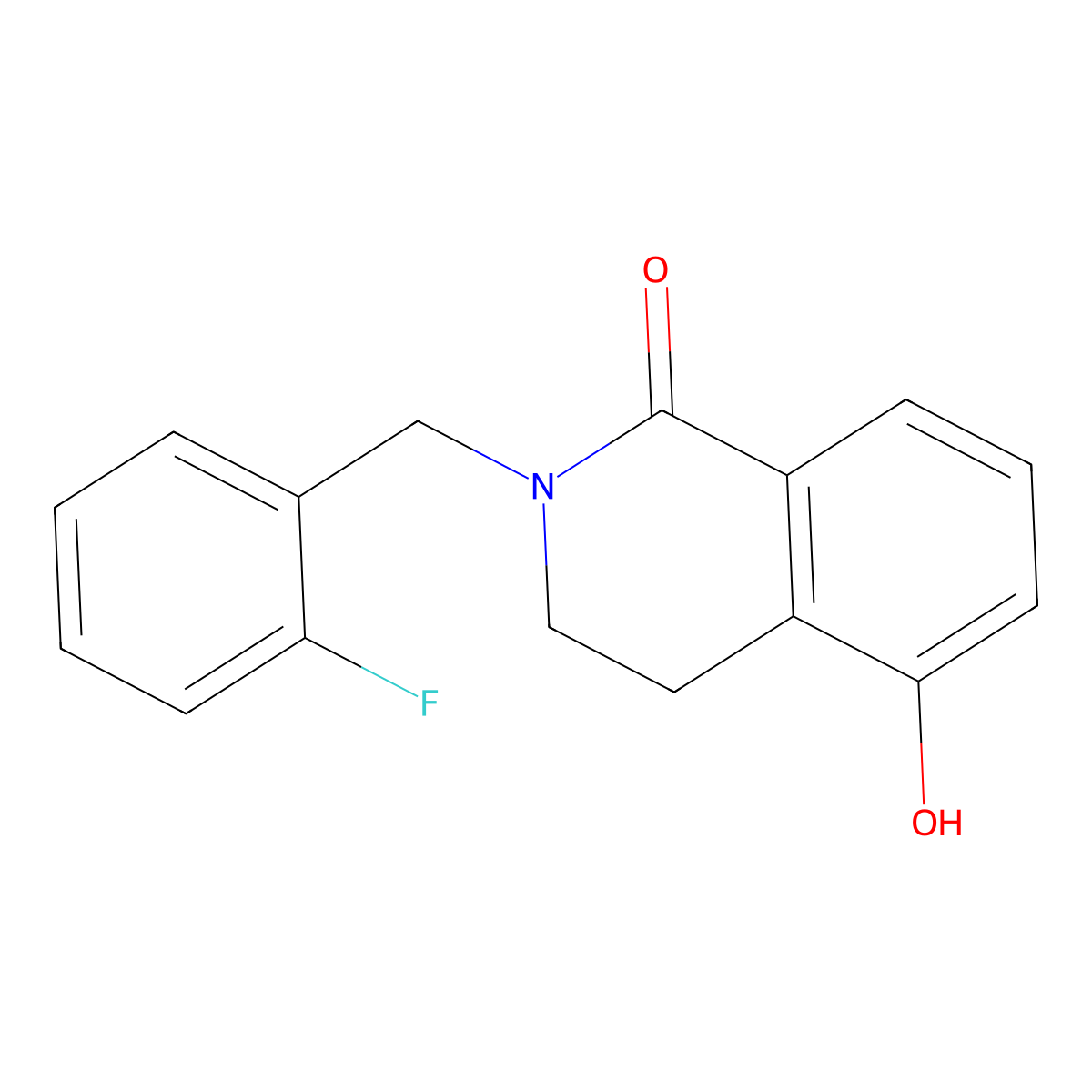 2-(2-fluorobenzyl)-5-hydroxy-3,4-dihydroisoquinolin-1(2H)-one molecular structure, CAS 1105193-97-2