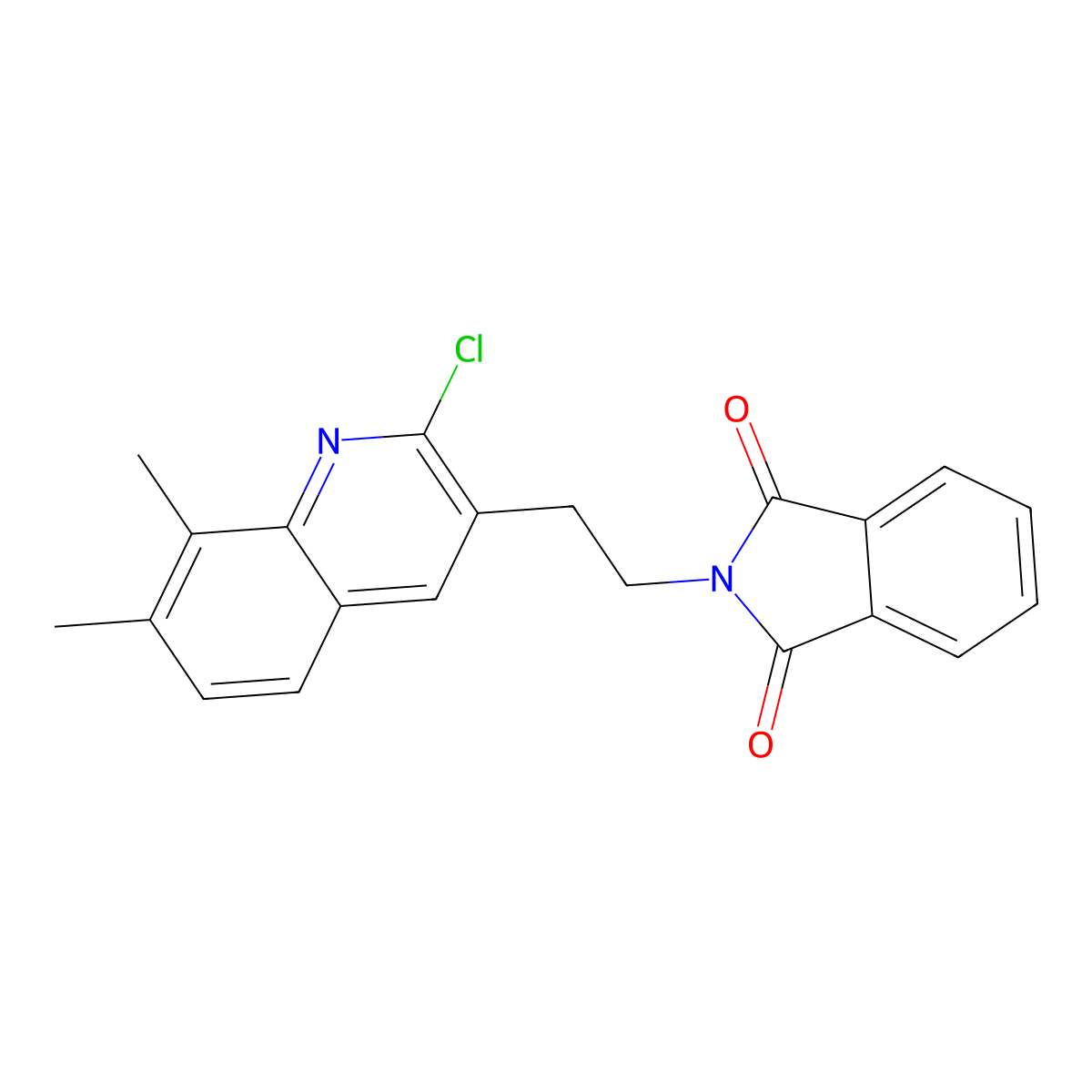 2-[2-(2-chloro-7,8-dimethylquinolin-3-yl)ethyl]-1H-isoindole-1,3(2H)-dione molecular structure, CAS 1105194-11-3