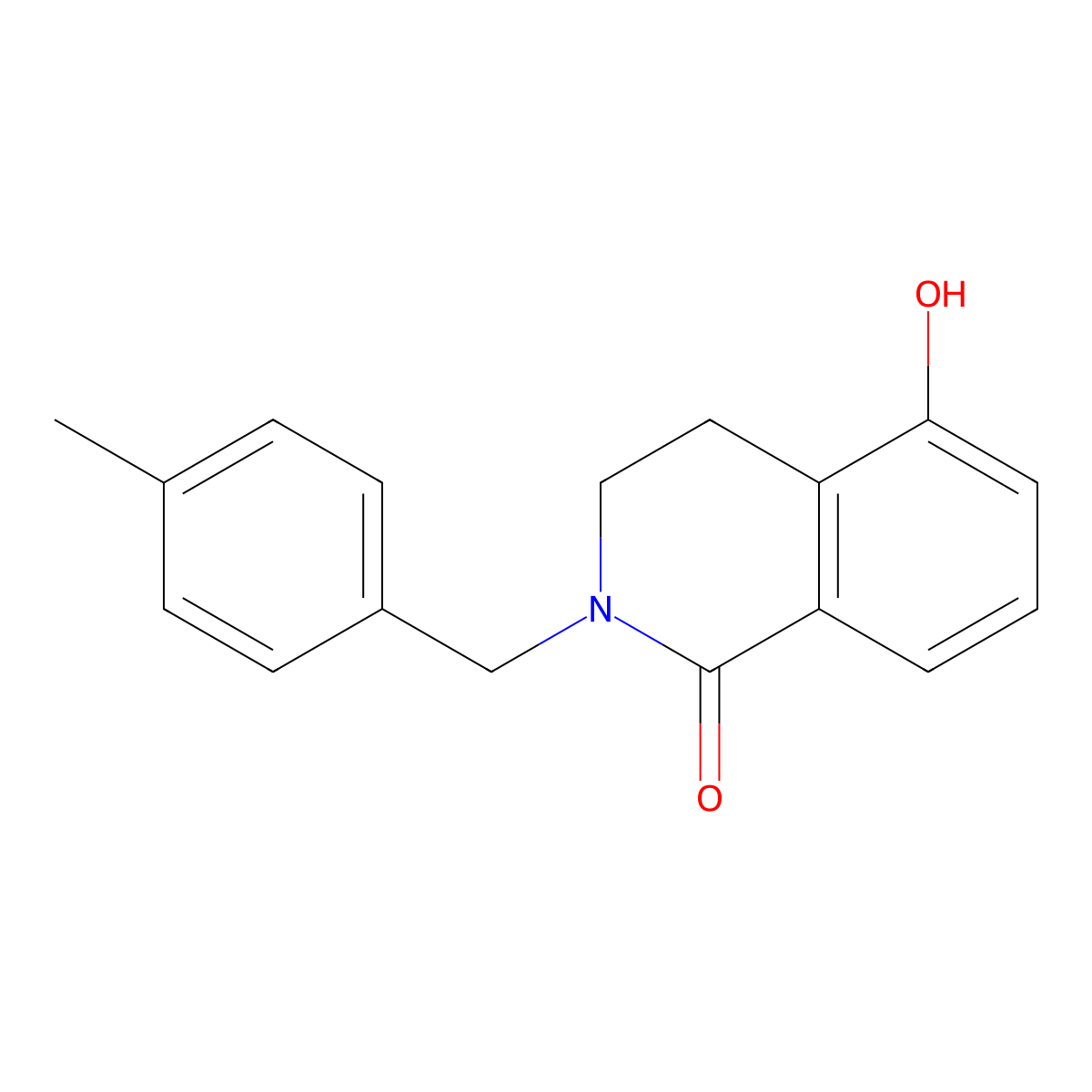 5-hydroxy-2-(4-methylbenzyl)-3,4-dihydroisoquinolin-1(2H)-one molecular structure, CAS 1105194-17-9