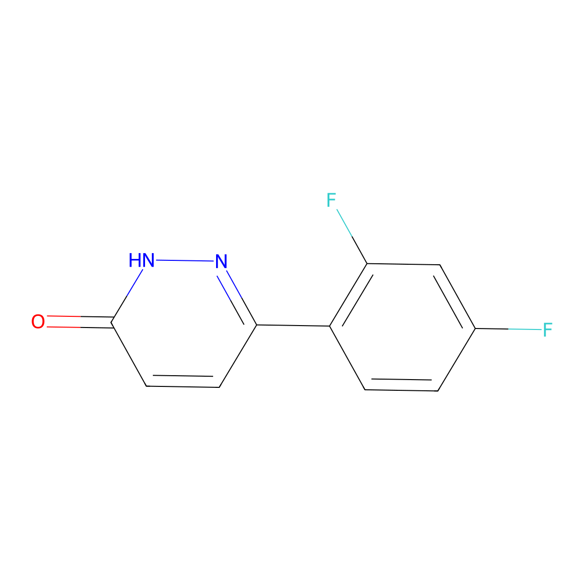 6-(2,4-Difluorophenyl)pyridazin-3-ol molecular structure, CAS 1105194-20-4