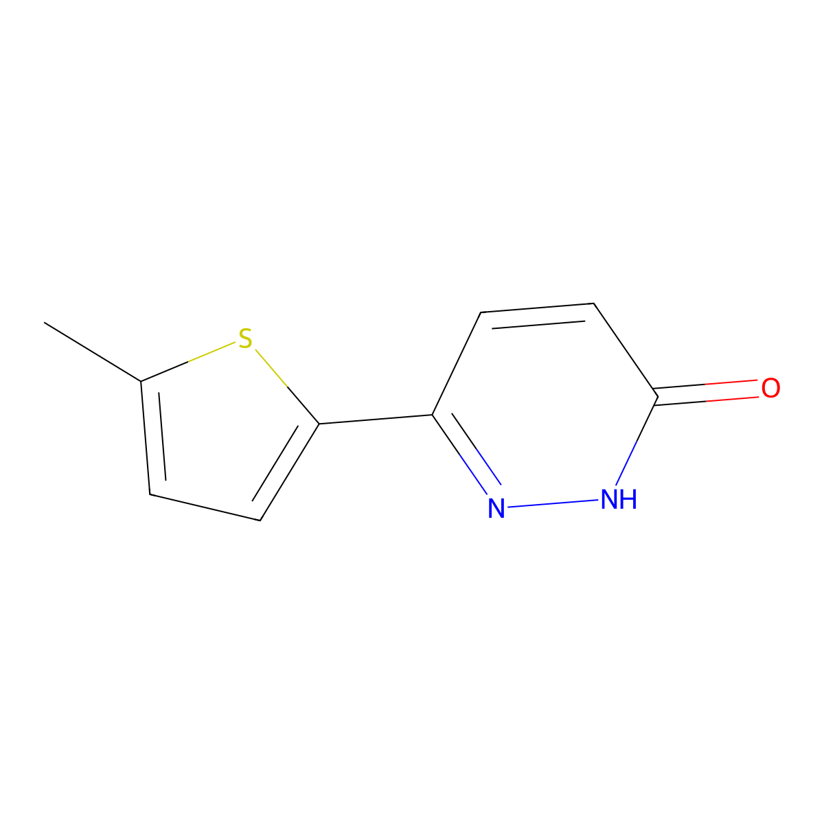 6-(5-Methylthiophen-2-yl)-2,3-dihydropyridazin-3-one molecular structure, CAS 1105194-38-4