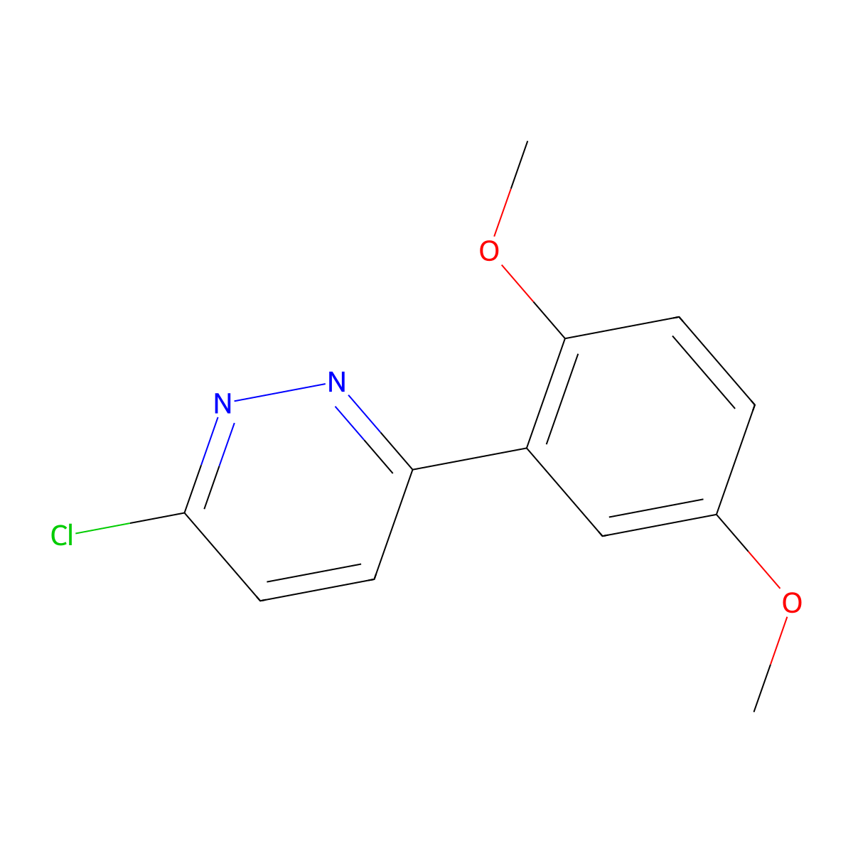3-Chloro-6-(2,5-dimethoxyphenyl)pyridazine molecular structure, CAS 1105194-50-0