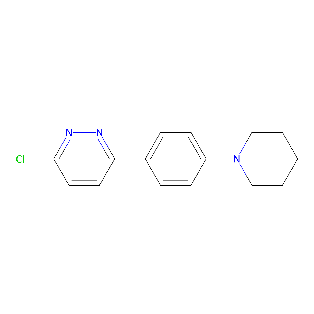 3-Chloro-6-(4-piperidin-1-ylphenyl)pyridazine molecular structure, CAS 1105194-54-4