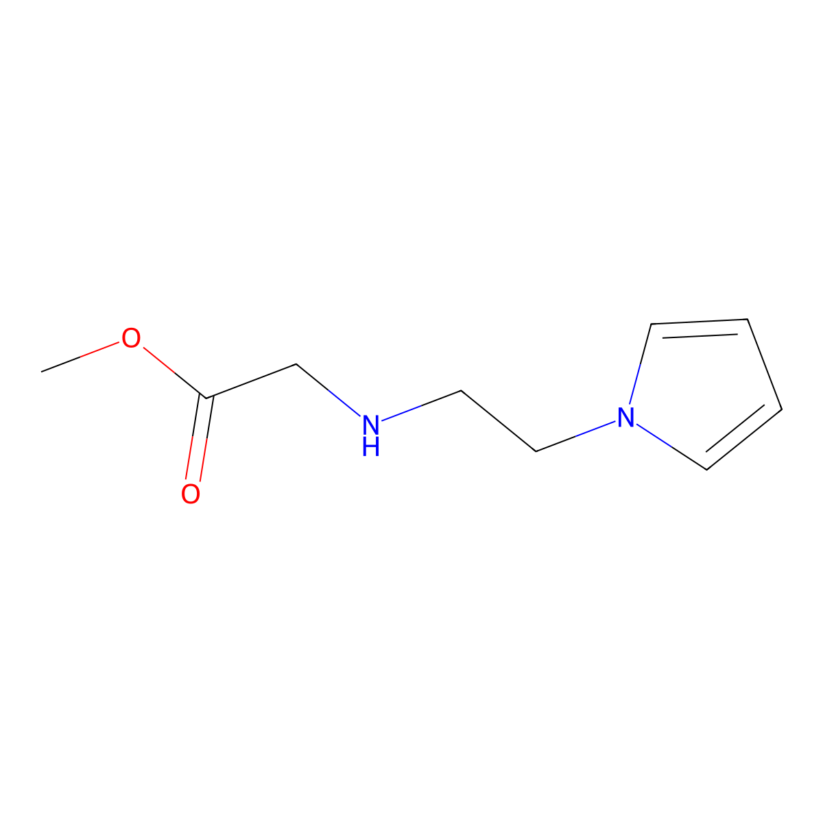 methyl N-[2-(1H-pyrrol-1-yl)ethyl]glycinate molecular structure, CAS 1105194-55-5