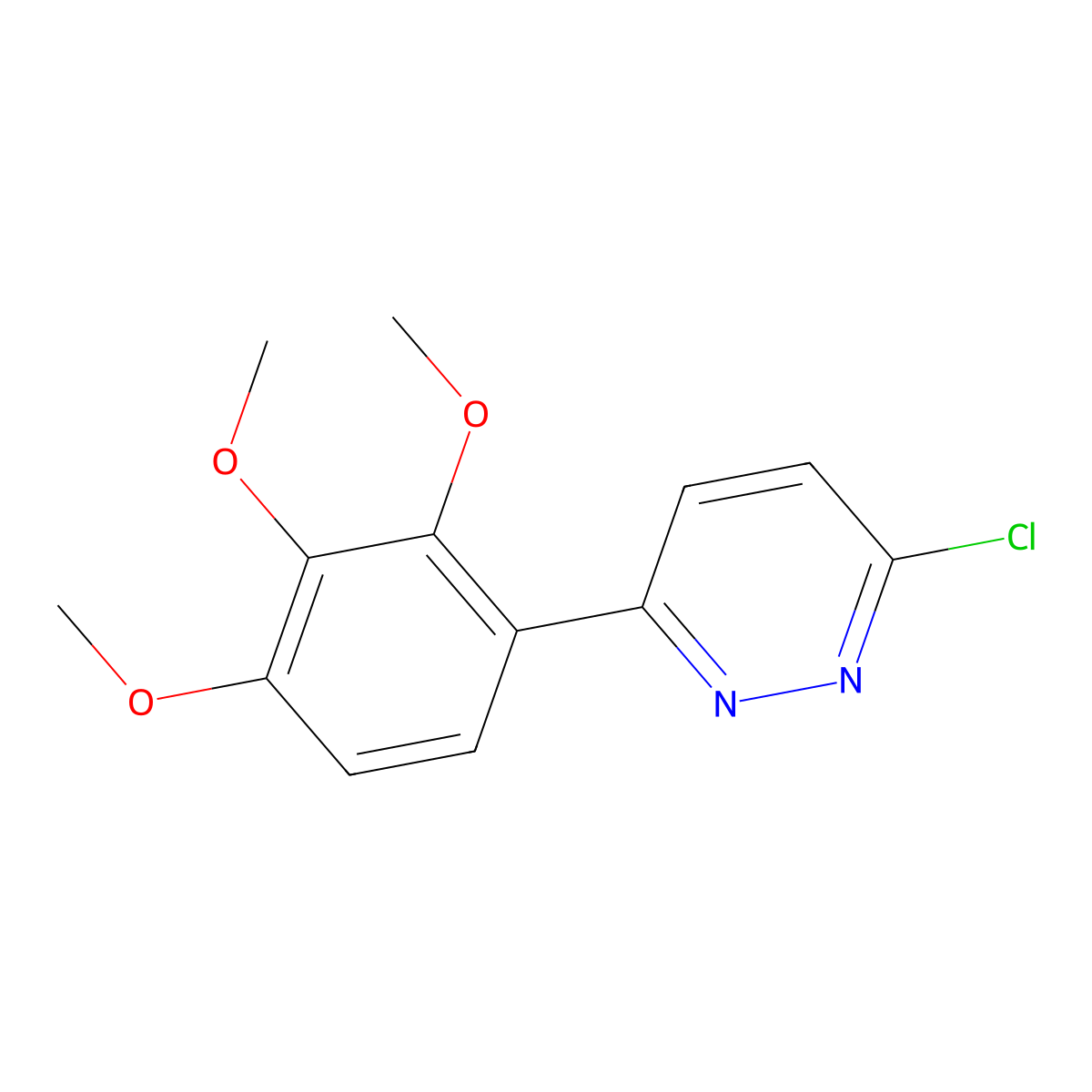 3-Chloro-6-(2,3,4-trimethoxyphenyl)pyridazine molecular structure, CAS 1105194-62-4