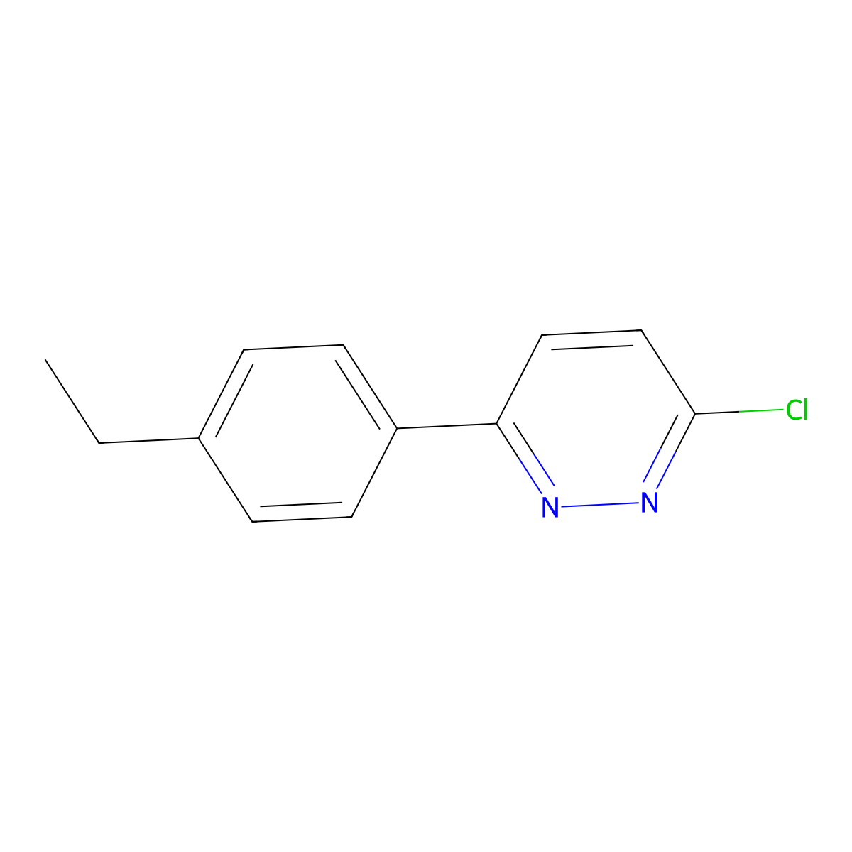 3-Chloro-6-(4-ethylphenyl)pyridazine molecular structure, CAS 1105194-66-8