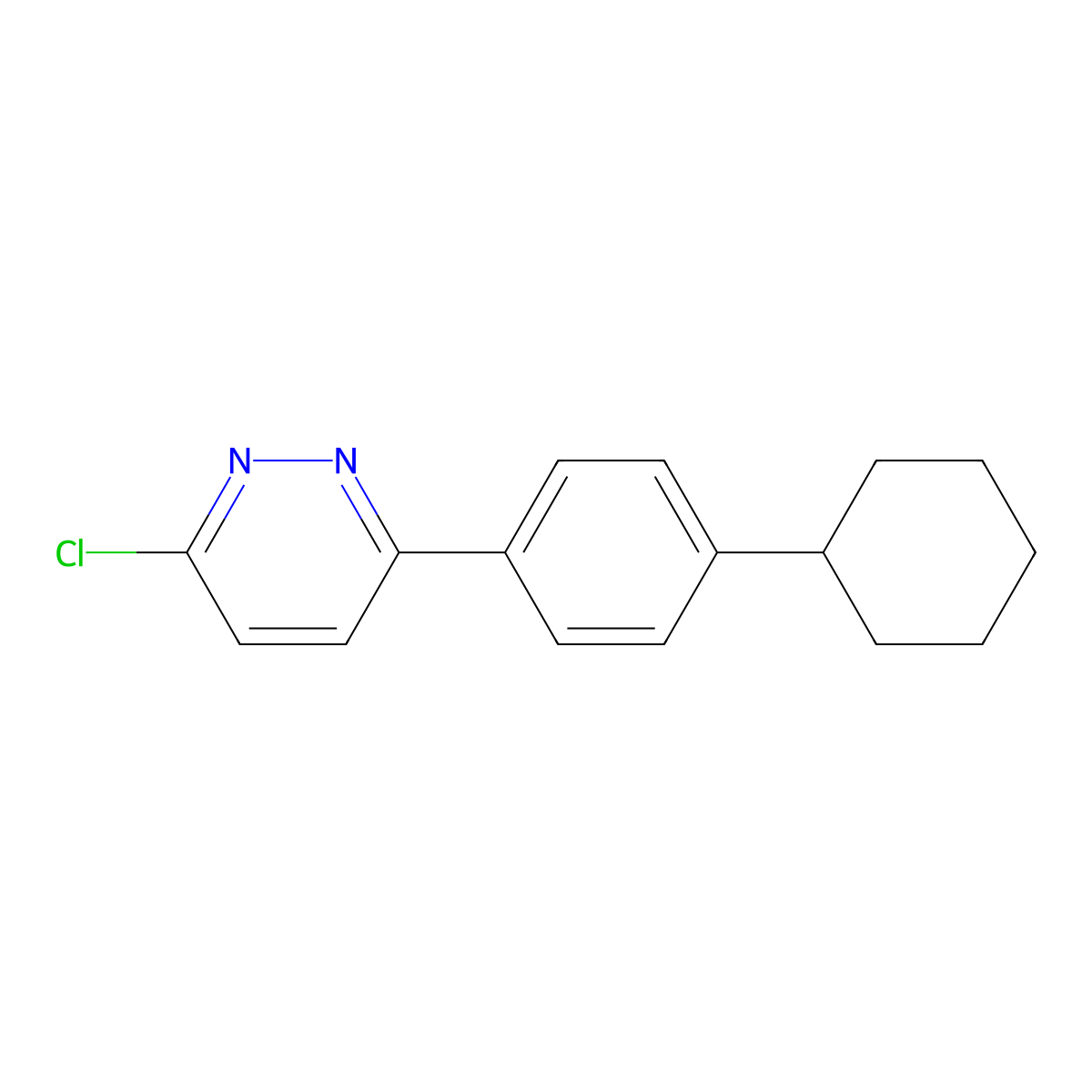 3-Chloro-6-(4-cyclohexylphenyl)pyridazine molecular structure, CAS 1105194-74-8