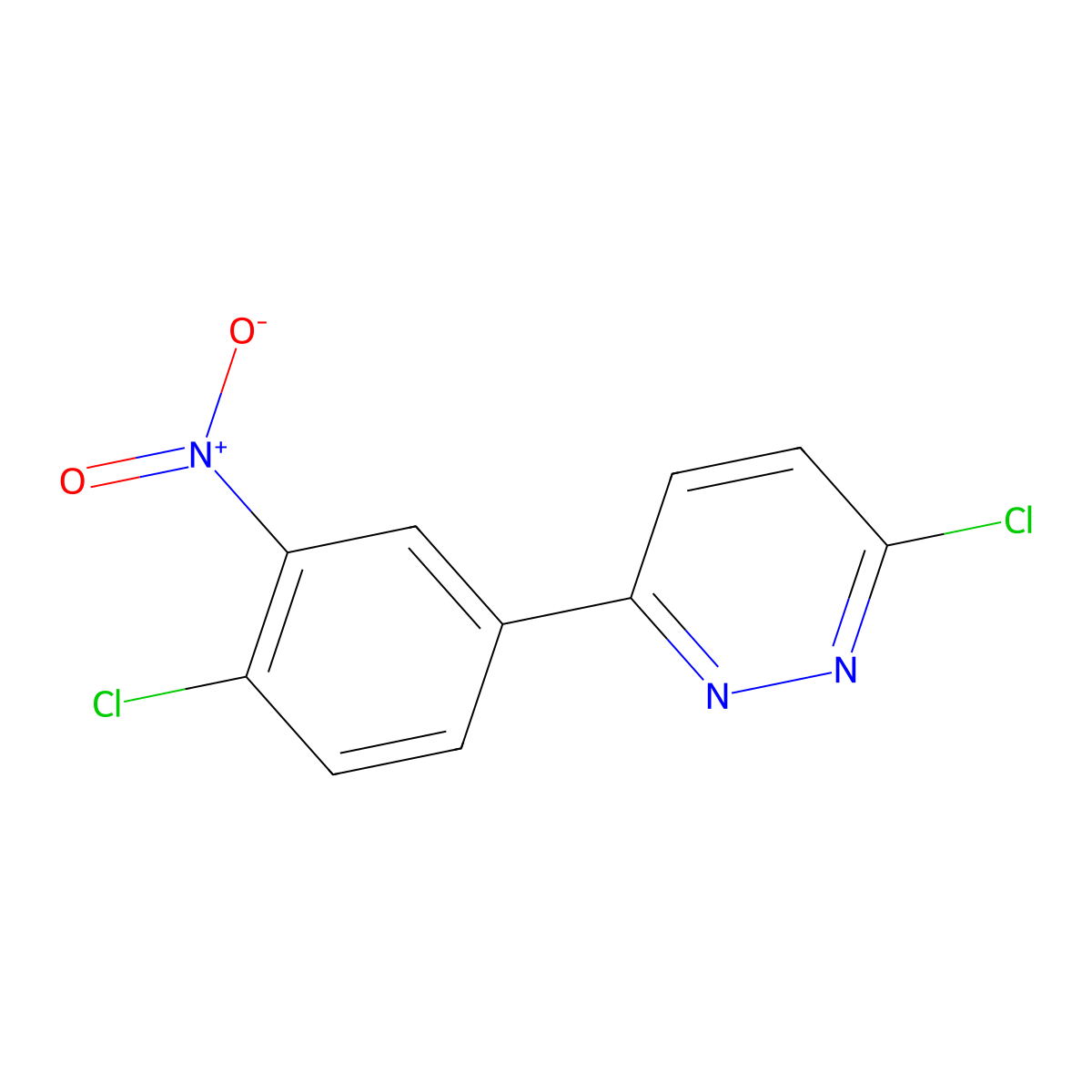3-Chloro-6-(4-chloro-3-nitrophenyl)pyridazine molecular structure, CAS 1105194-78-2