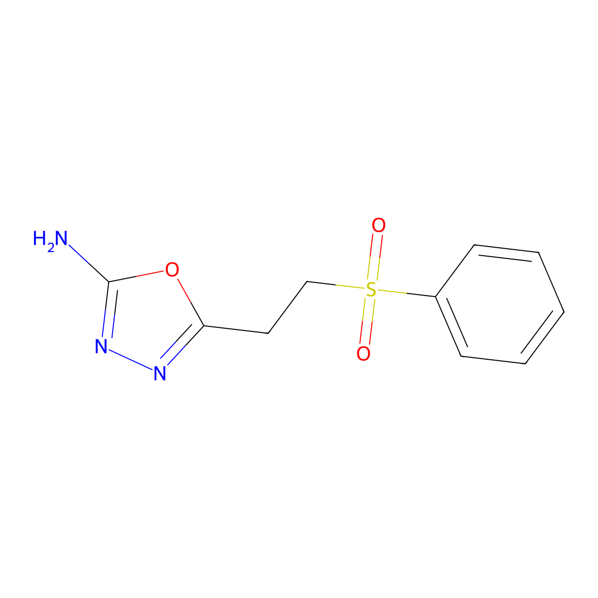 5-[2-(Benzenesulfonyl)ethyl]-1,3,4-oxadiazol-2-amine molecular structure, CAS 1105194-80-6