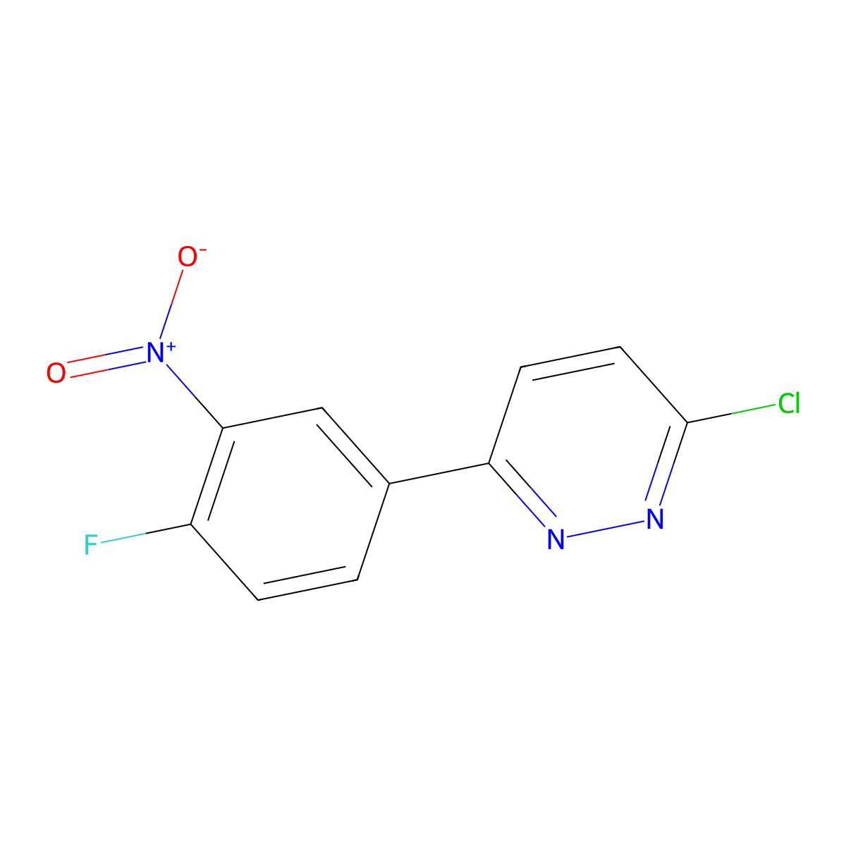 3-Chloro-6-(4-fluoro-3-nitrophenyl)pyridazine molecular structure, CAS 1105194-86-2