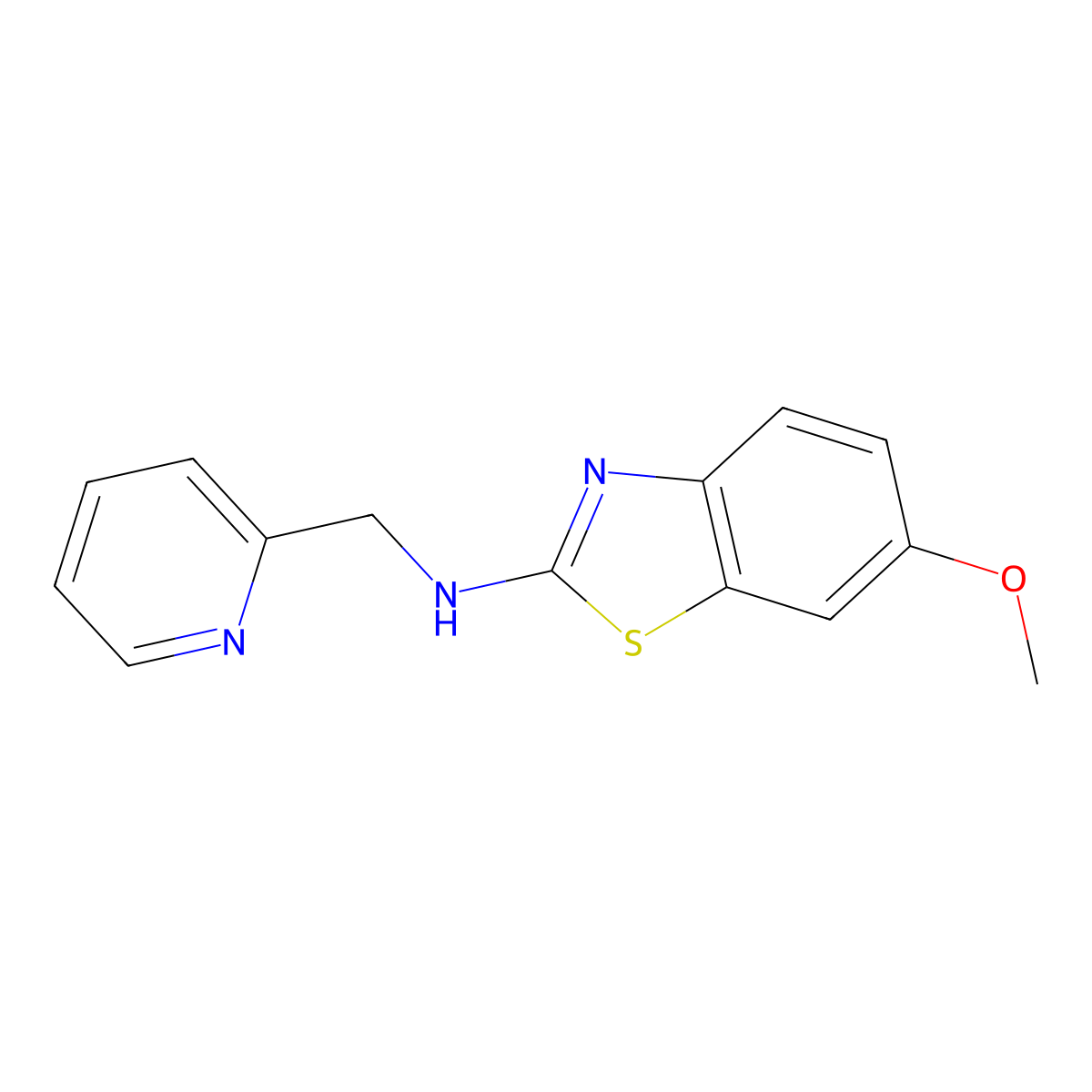 6-methoxy-N-(pyridin-2-ylmethyl)-1,3-benzothiazol-2-amine molecular structure, CAS 1105194-92-0