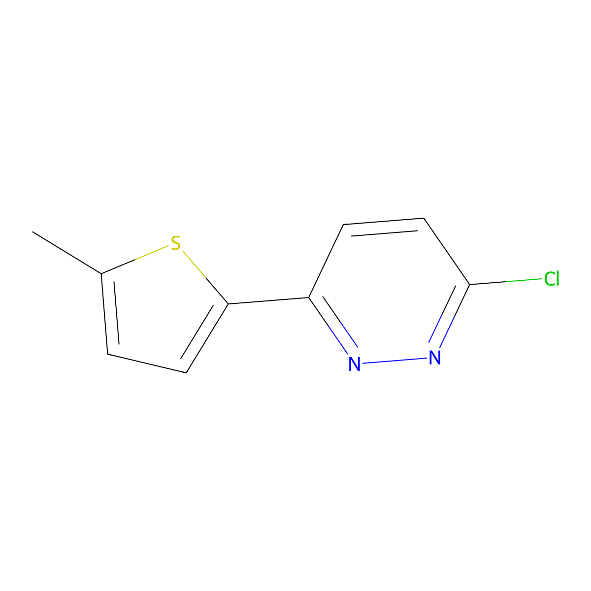 3-Chloro-6-(5-methylthiophen-2-yl)pyridazine molecular structure, CAS 1105194-98-6