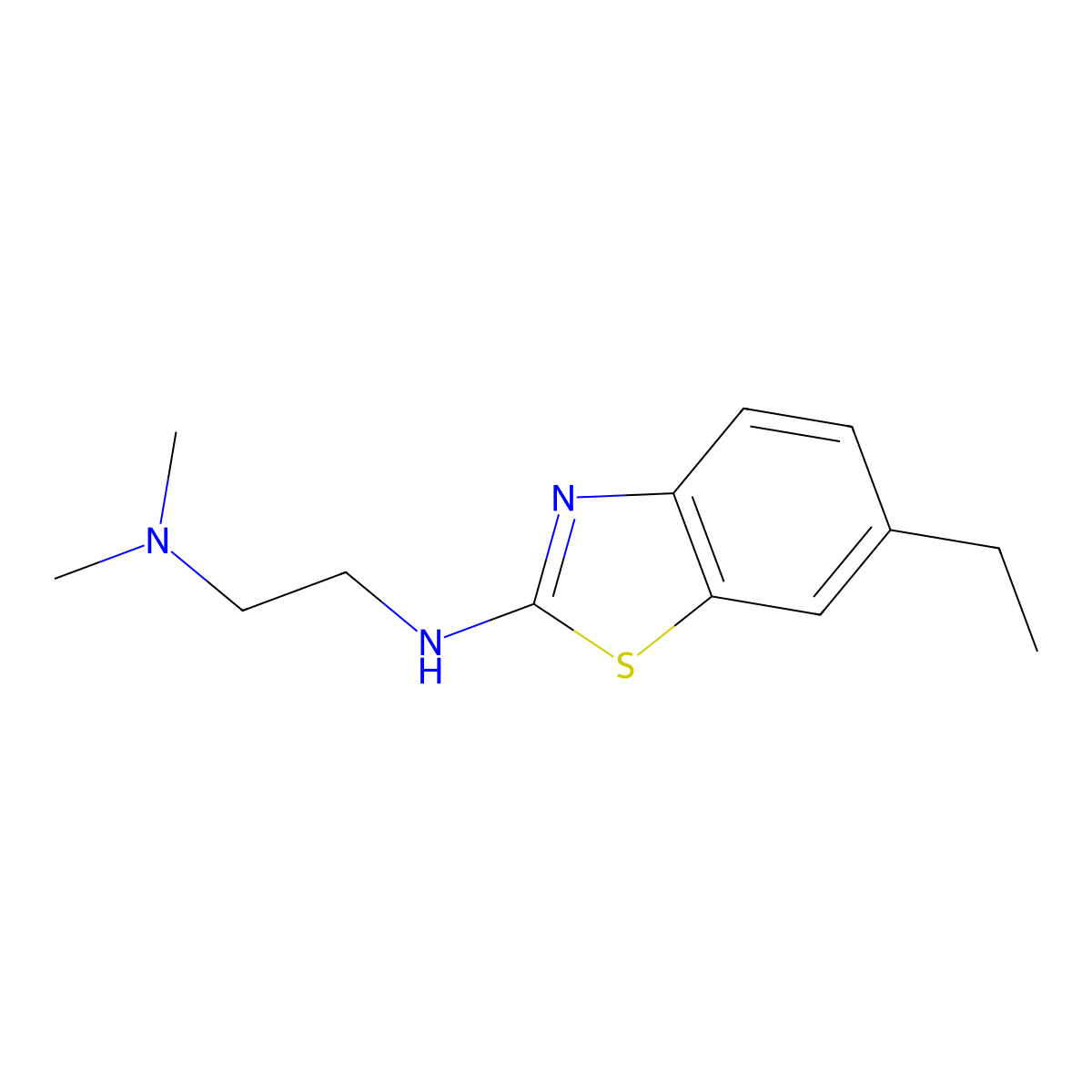 N'-(6-ethyl-1,3-benzothiazol-2-yl)-N,N-dimethylethane-1,2-diamine molecular structure, CAS 1105195-01-4