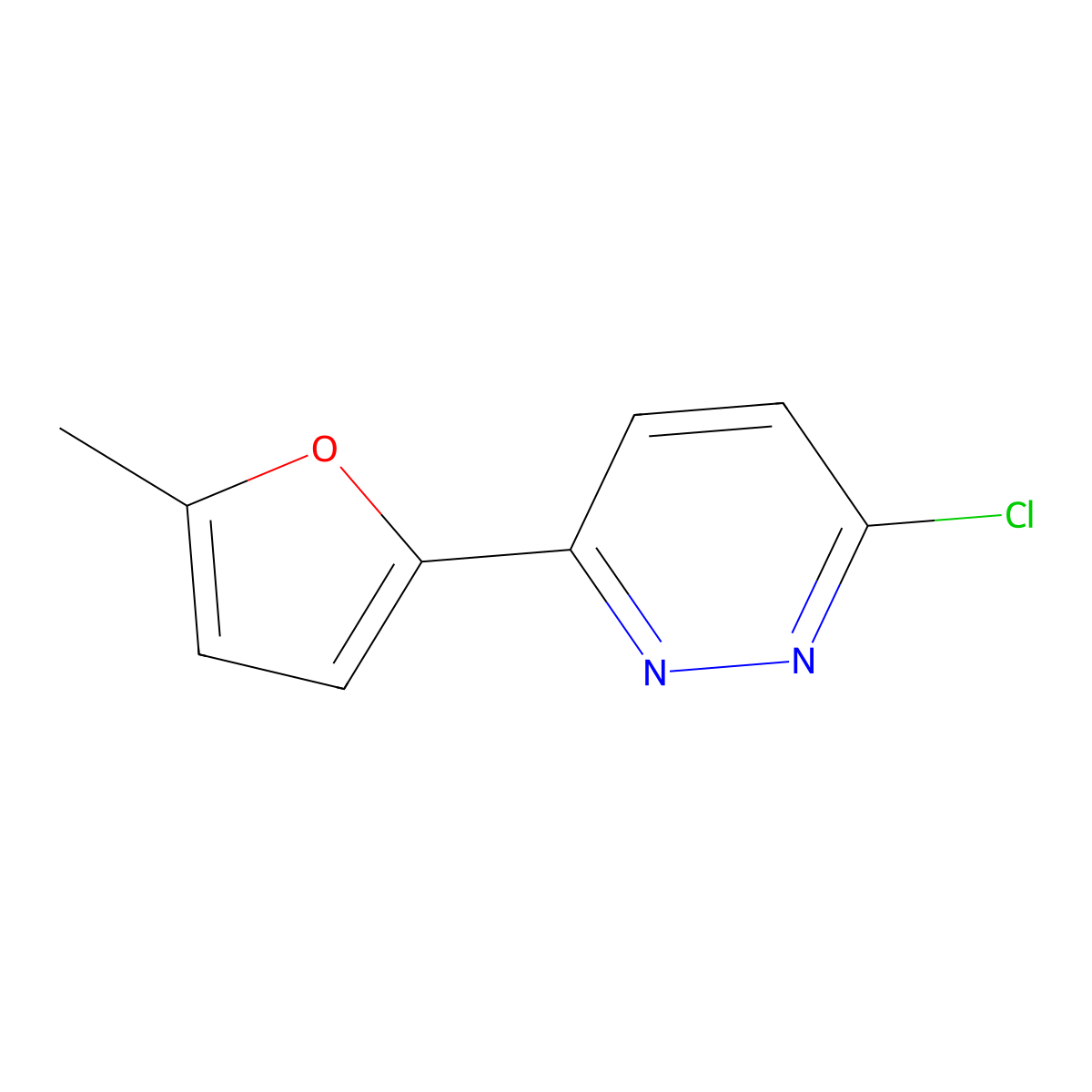 3-Chloro-6-(5-methylfuran-2-yl)pyridazine molecular structure, CAS 1105195-02-5