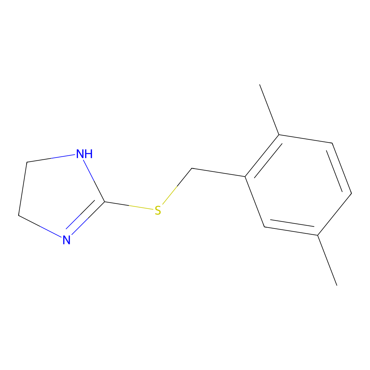 2-{[(2,5-dimethylphenyl)methyl]sulfanyl}-4,5-dihydro-1H-imidazole molecular structure, CAS 1105195-03-6