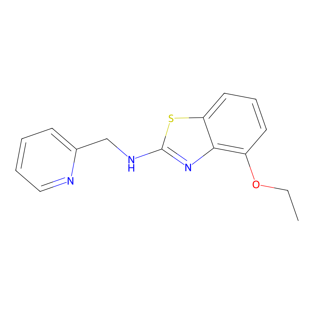 4-ethoxy-N-(pyridin-2-ylmethyl)-1,3-benzothiazol-2-amine molecular structure, CAS 1105195-08-1
