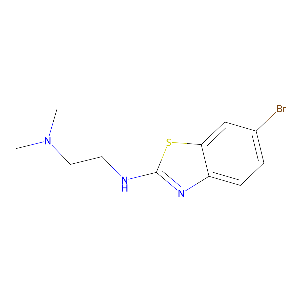N'-(6-bromo-1,3-benzothiazol-2-yl)-N,N-dimethylethane-1,2-diamine molecular structure, CAS 1105195-13-8