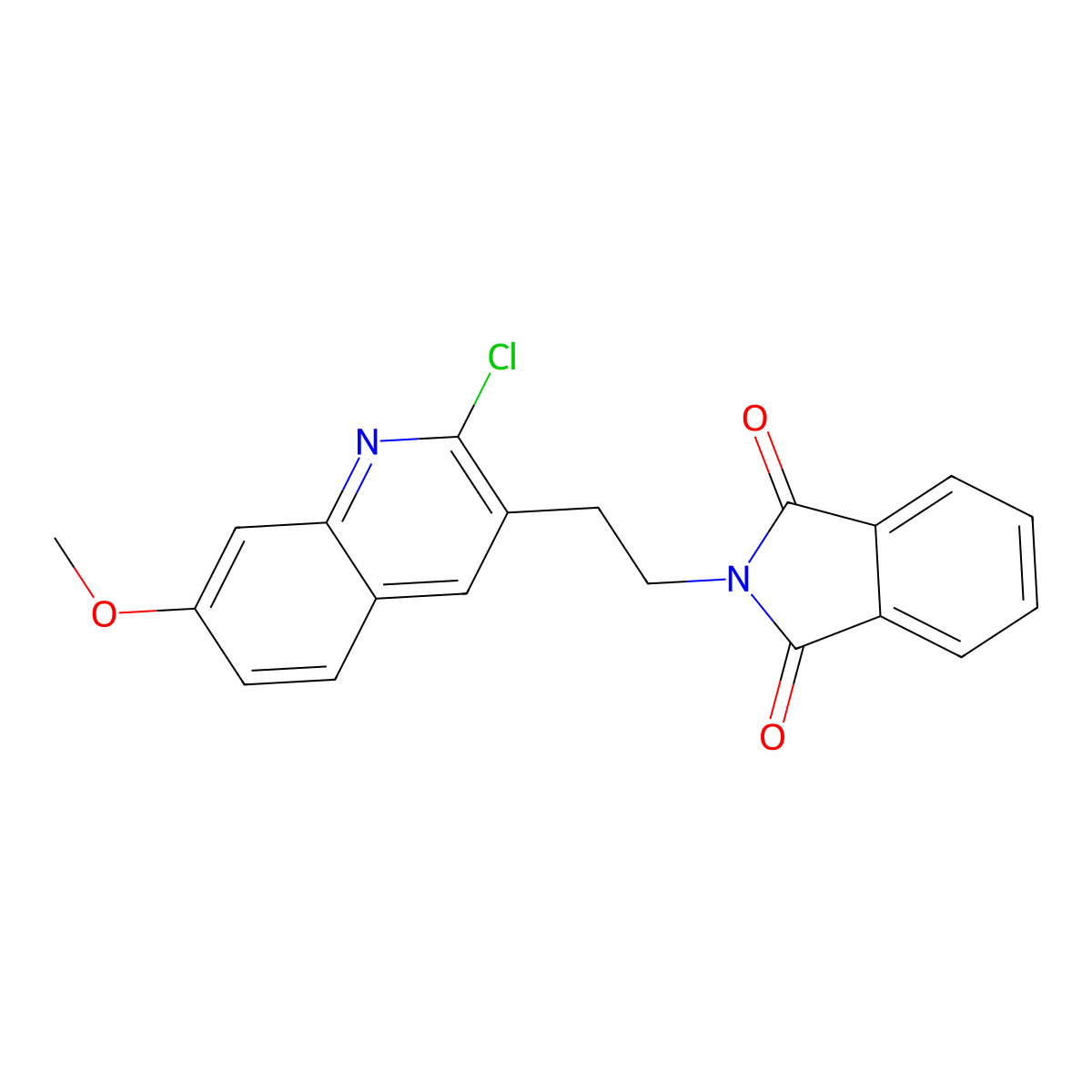 2-[2-(2-Chloro-7-methoxy-3-quinolinyl)ethyl]-1H-isoindole-1,3(2H)-dione molecular structure, CAS 1105195-15-0